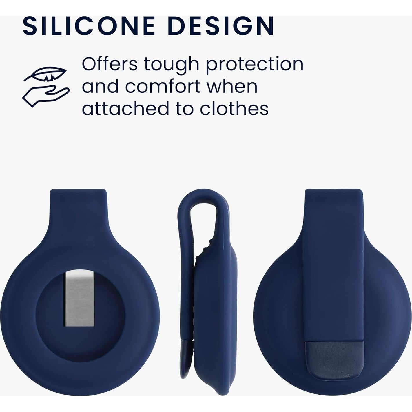 Clip de Silicona KW-Commerce para Apple AirTag - Azul Oscuro