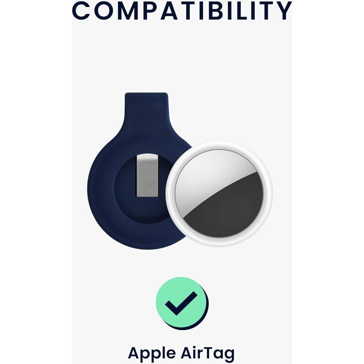 Clip de Silicona KW-Commerce para Apple AirTag - Azul Oscuro