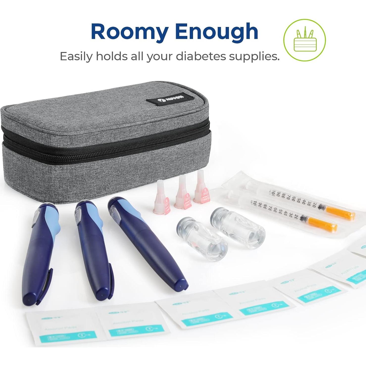 Funda Aislada para Insulina AUVON con 2 Paquetes de Hielo