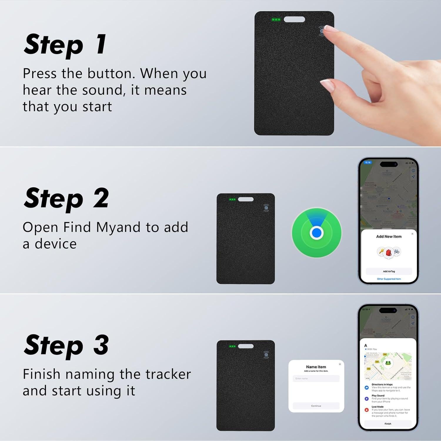 Tarjeta Rastreadora Inalámbrica Qoosea para Cartera y Pasaporte