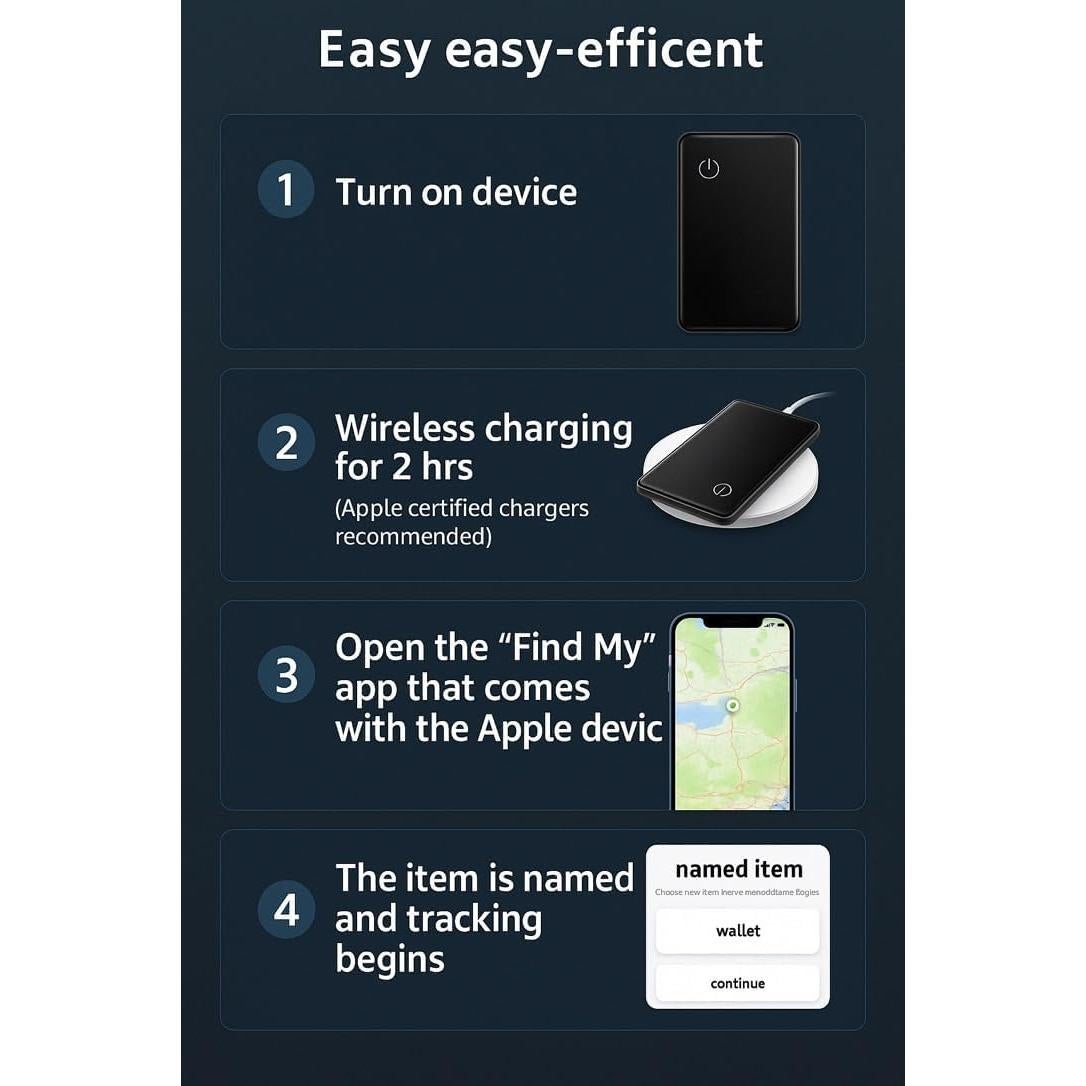 Rastreador de Cartera P045 Apple Find My 100dB Marrón