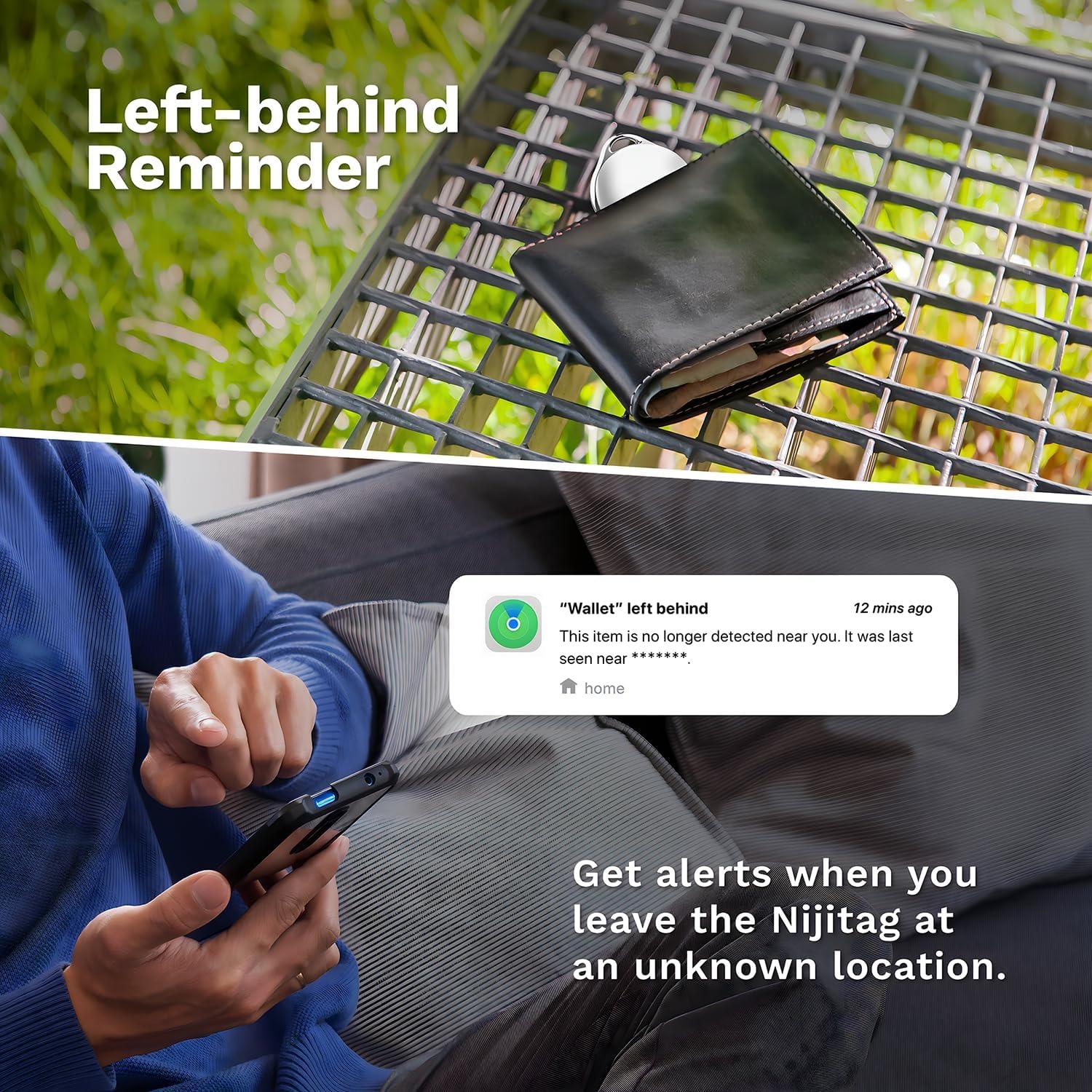 Localizador Bluetooth LINKSTYLE NIJITAG 2-Pack Gris Carbón