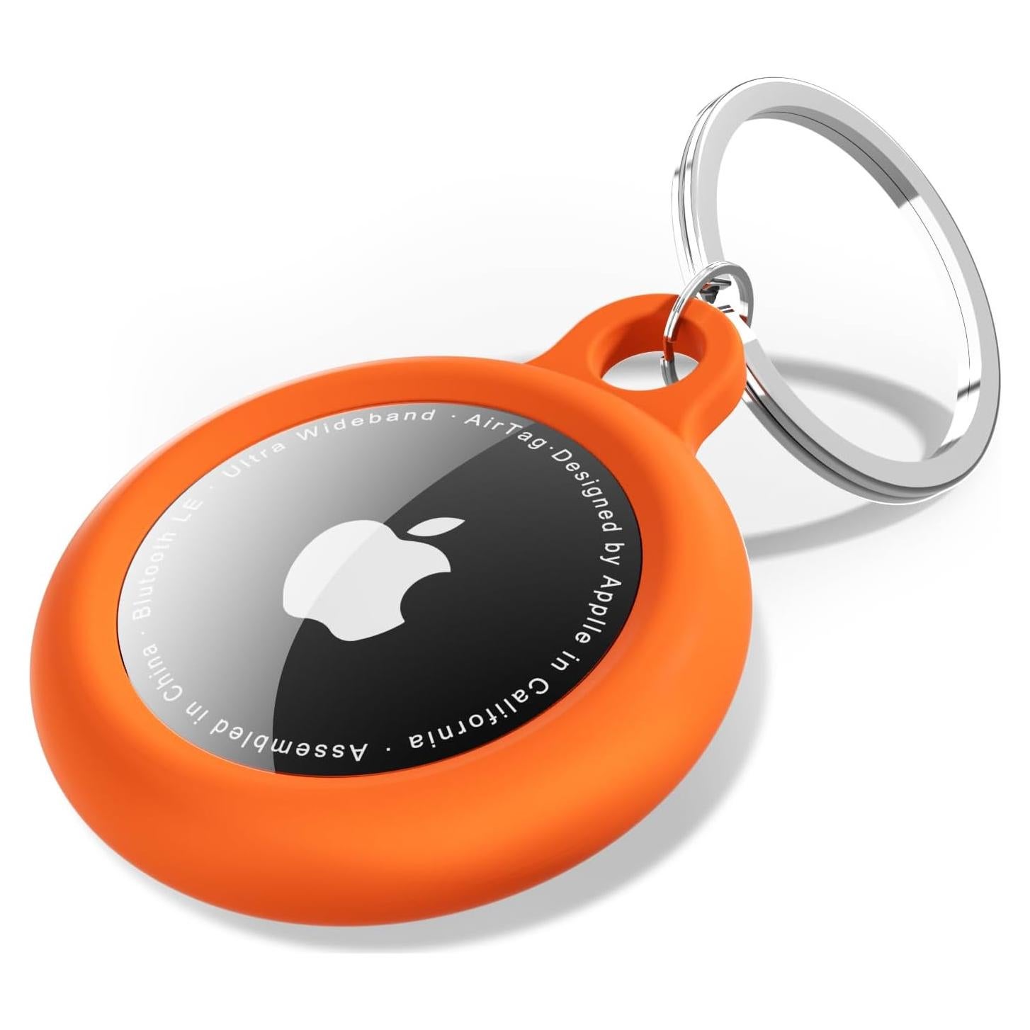 Soporte Airtag de Silicona Oakxco Naranja Neón Impermeable