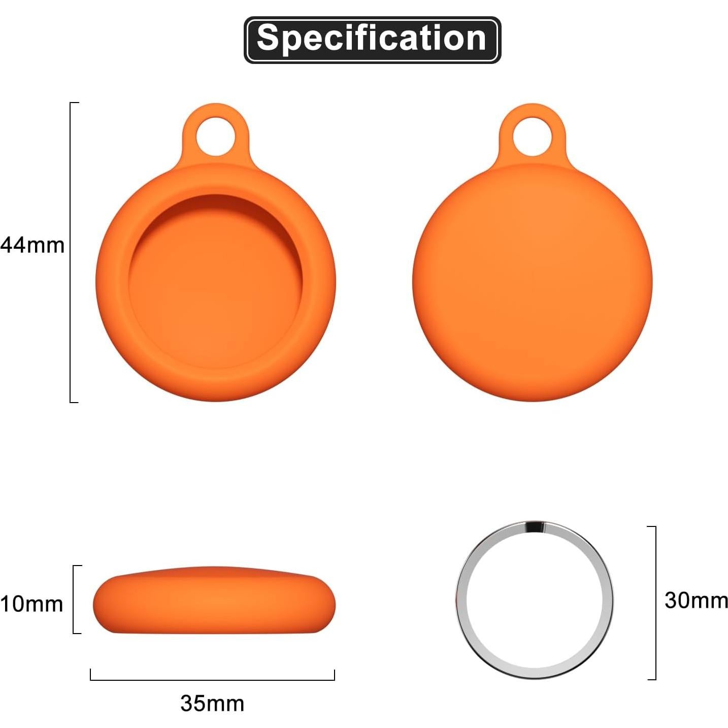 Soporte Airtag de Silicona Oakxco Naranja Neón Impermeable
