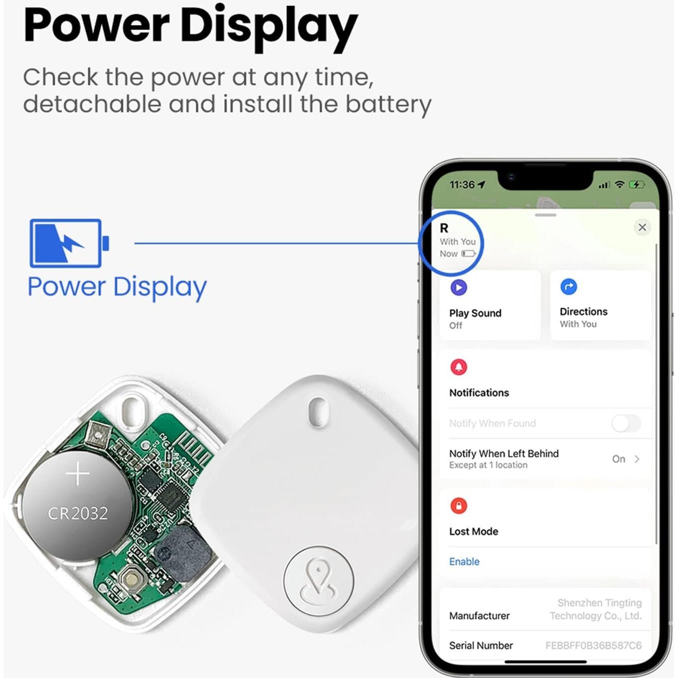 Rastreador Bluetooth SENCKIT S1 - Localizador de Llaves 2 Pack