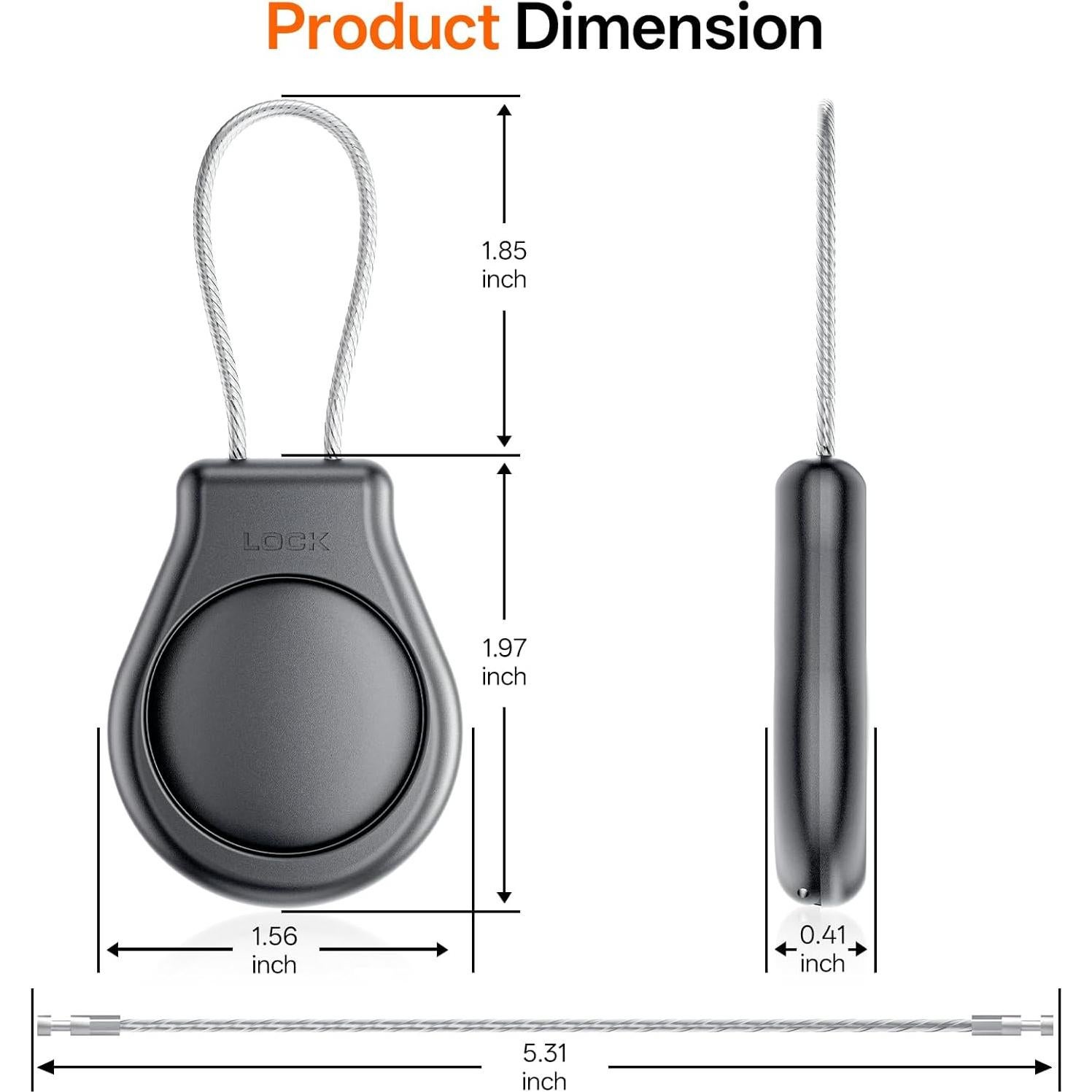 Soporte impermeable AirTag Gotubiim 4 Pack llavero