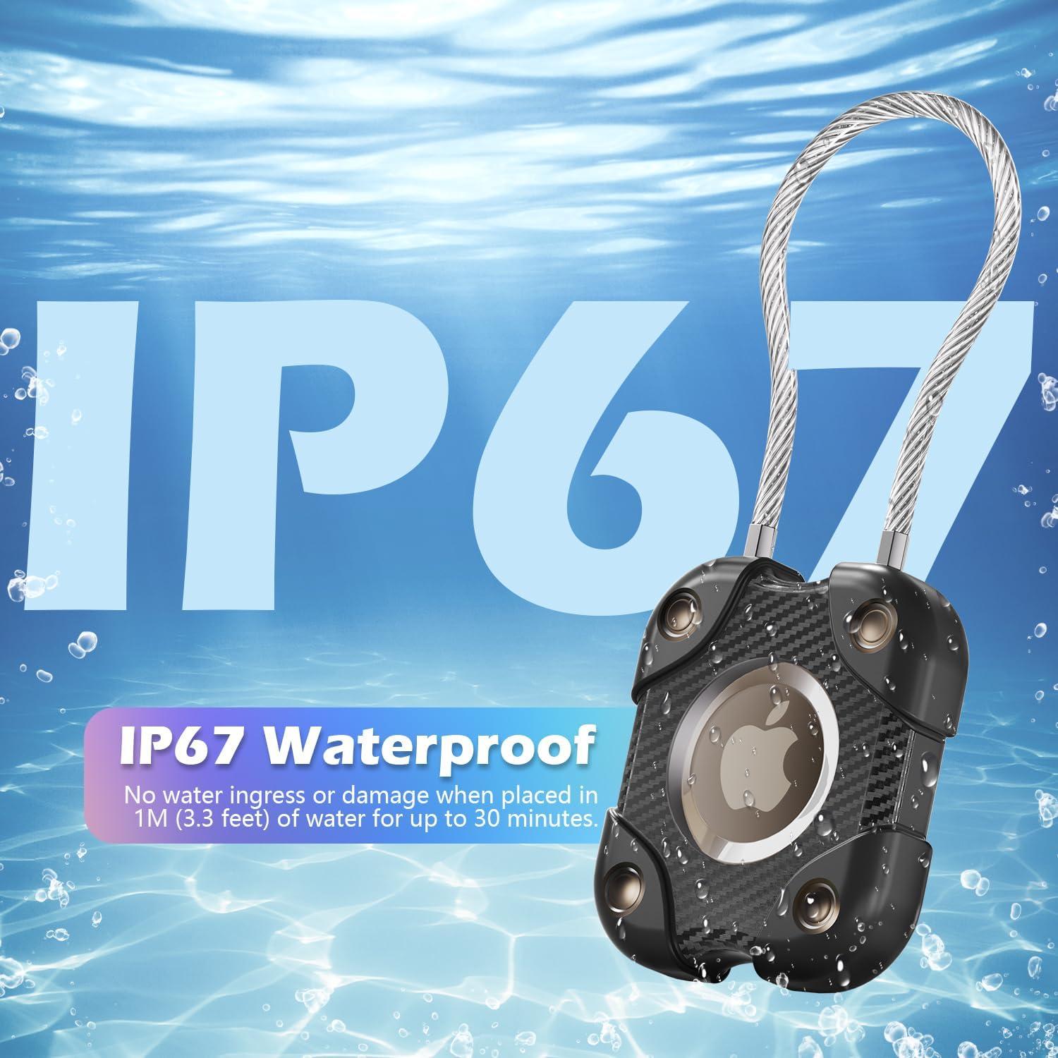 Soporte Impermeable ALAFLY para AirTag Negro IP67 4 Pack