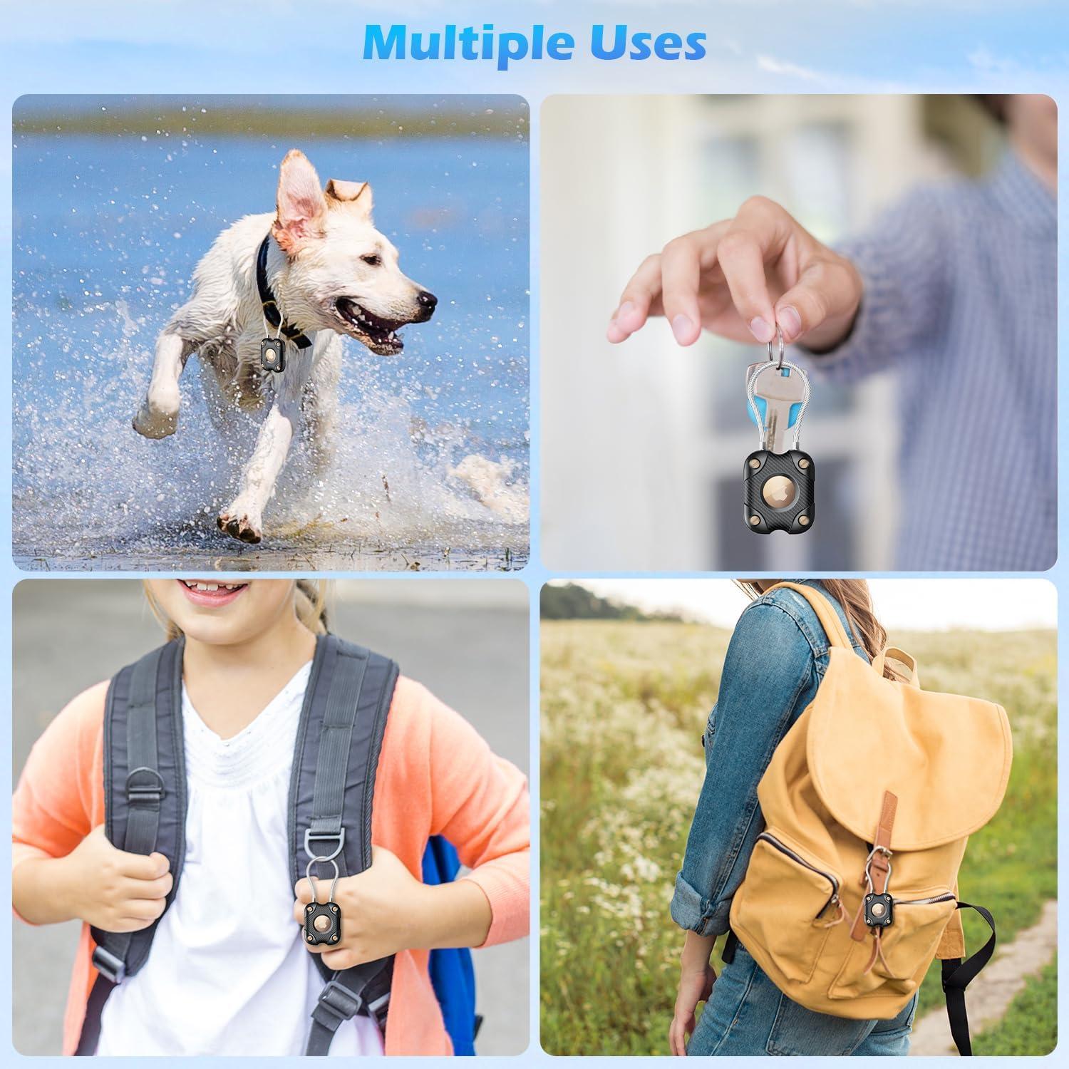 Soporte Impermeable ALAFLY para AirTag Negro IP67 4 Pack