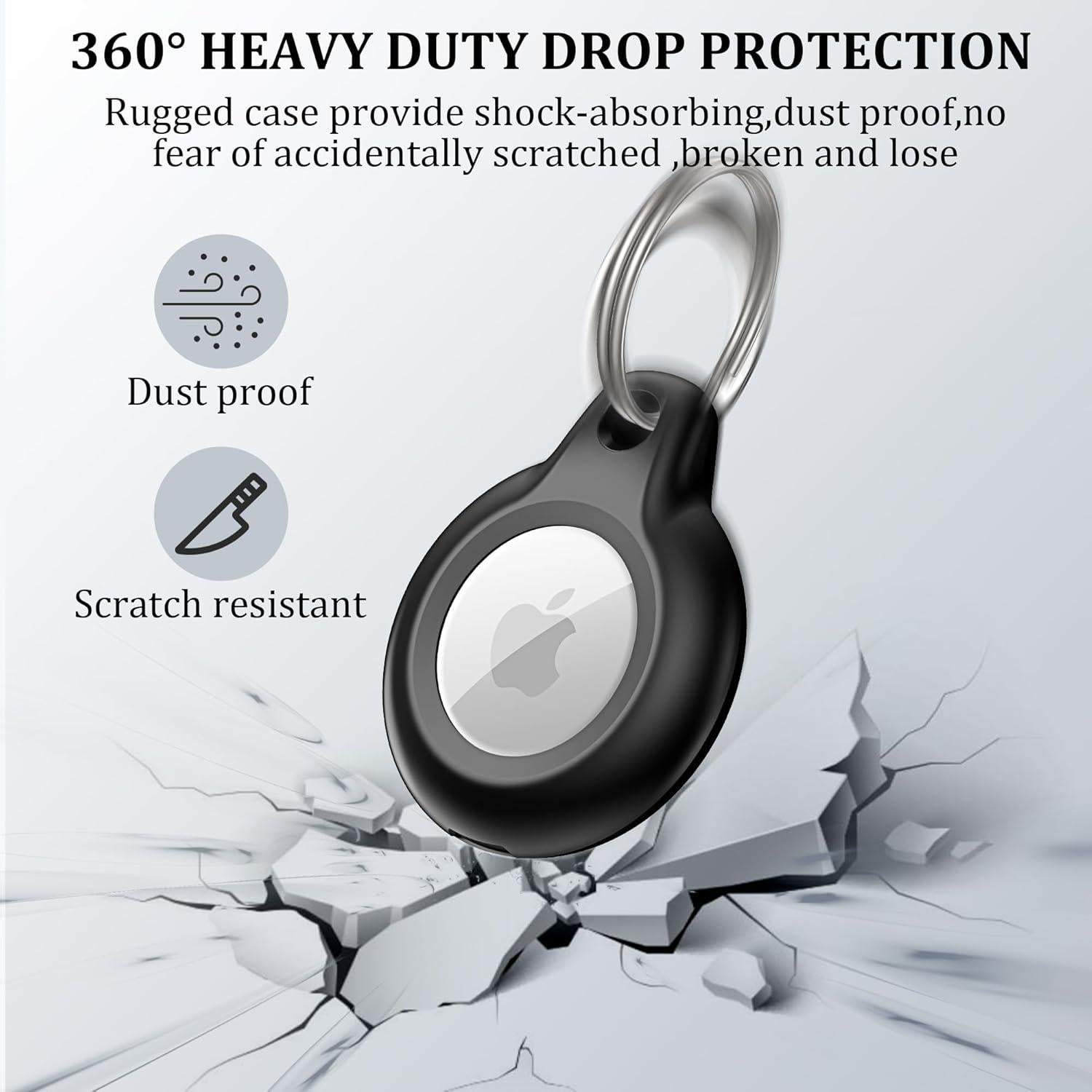 Paquete de 2 llaveros impermeables MOZOTER para Airtag