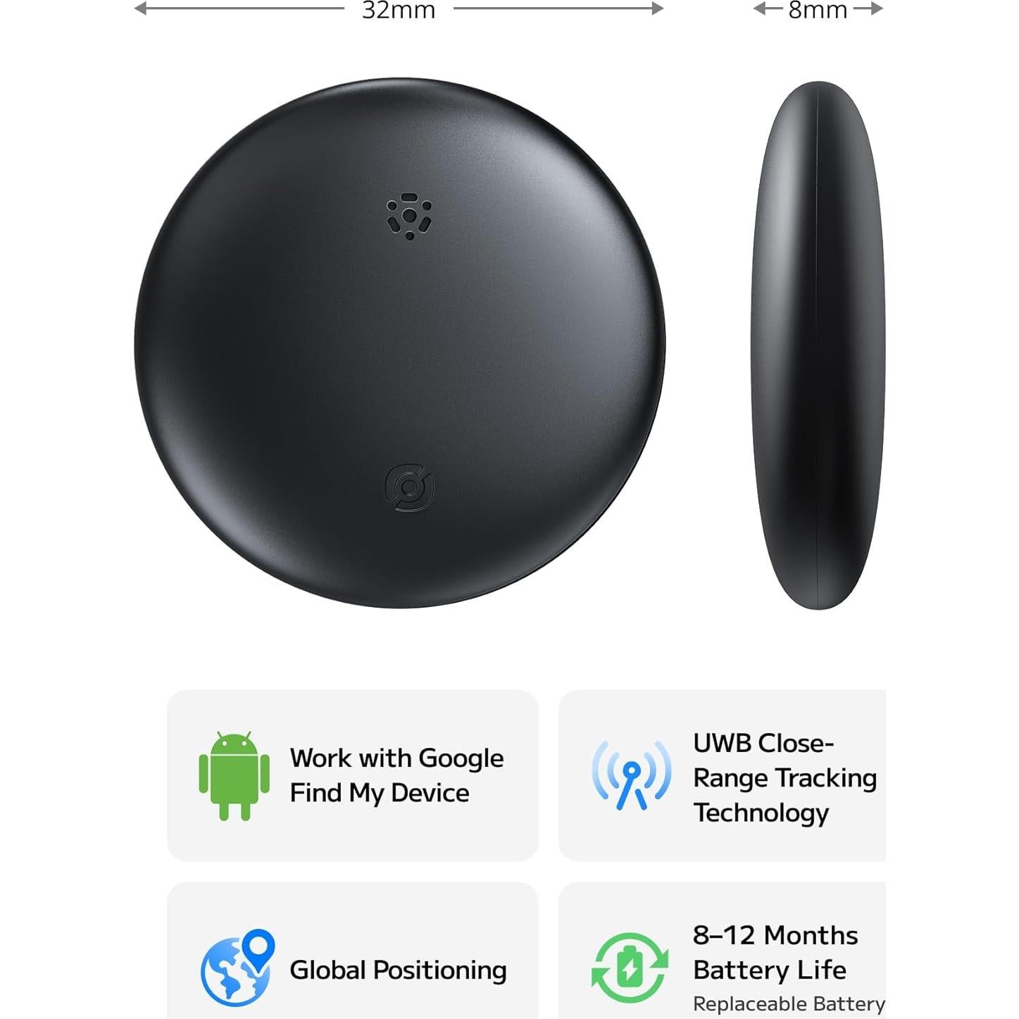 Rastreador Bluetooth Midlocater S10-ad Negro IP67 Paquete 2