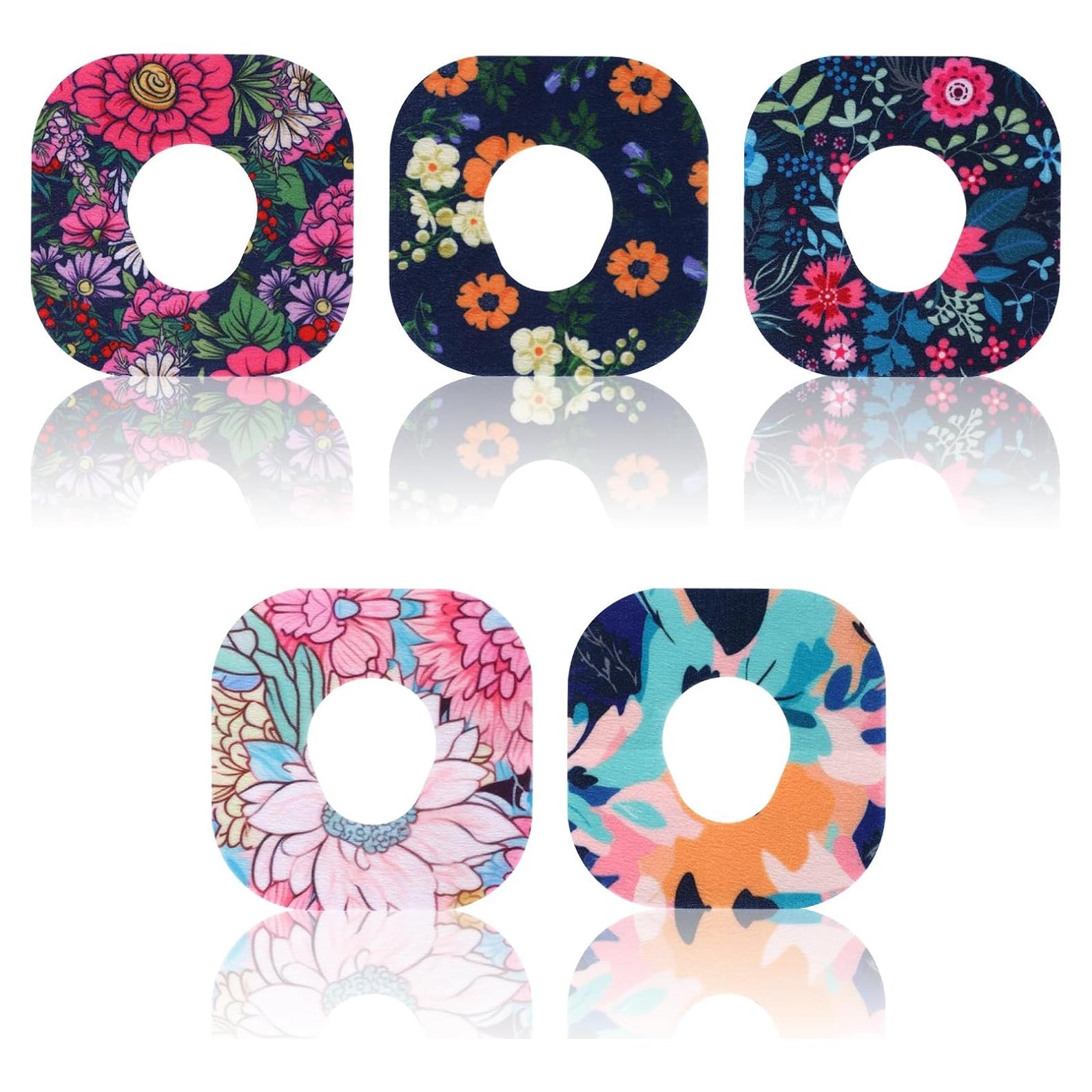 25 Piezas de Parches Adhesivos para Dexcom G7 - Flores