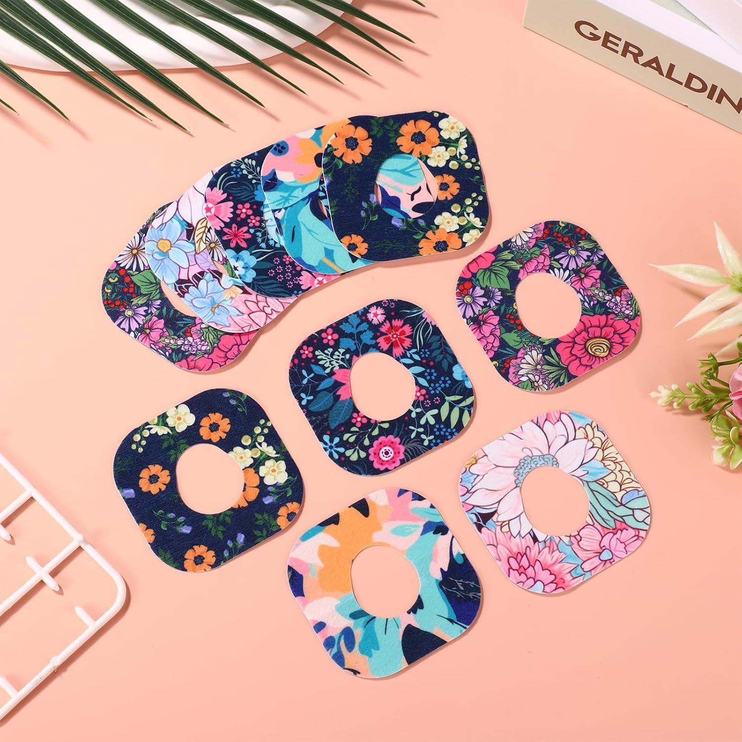 25 Piezas de Parches Adhesivos para Dexcom G7 - Flores