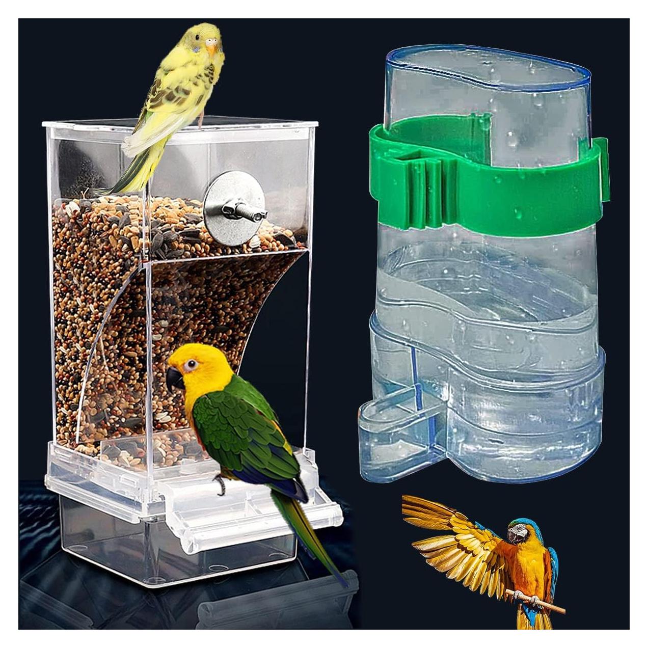 Conjunto dispensador agua y comedero aves Kenond 250g