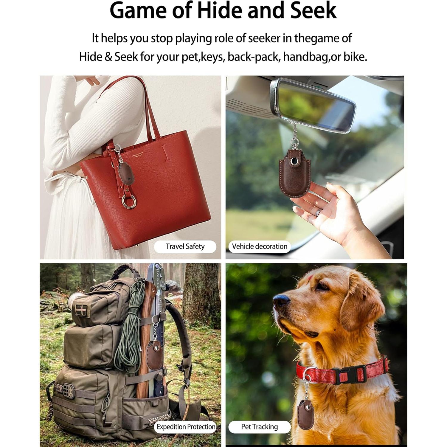 Funda de Cuero Foluu para Samsung Galaxy SmartTag2 2023