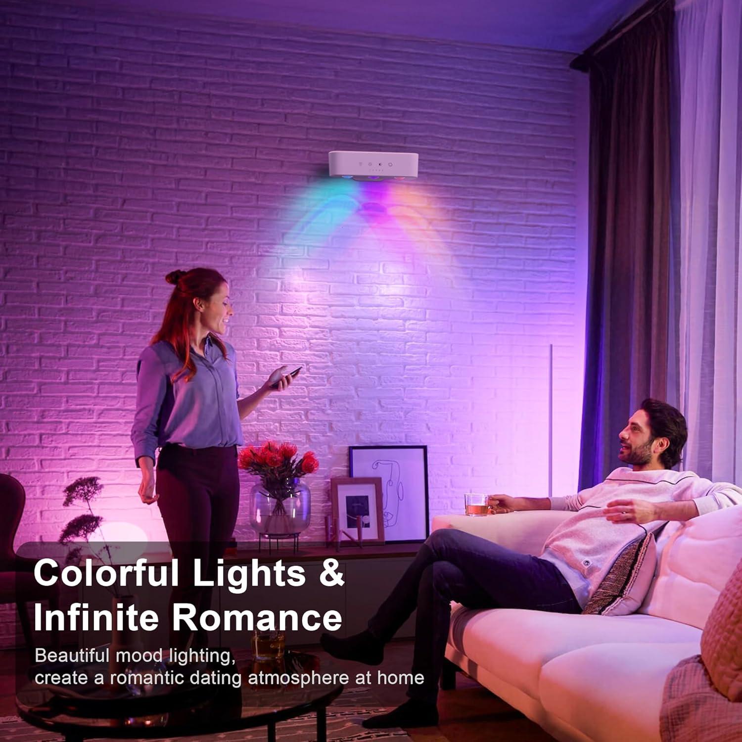 Aplique de Pared Comzler LED Recargable 3 Colores 360°