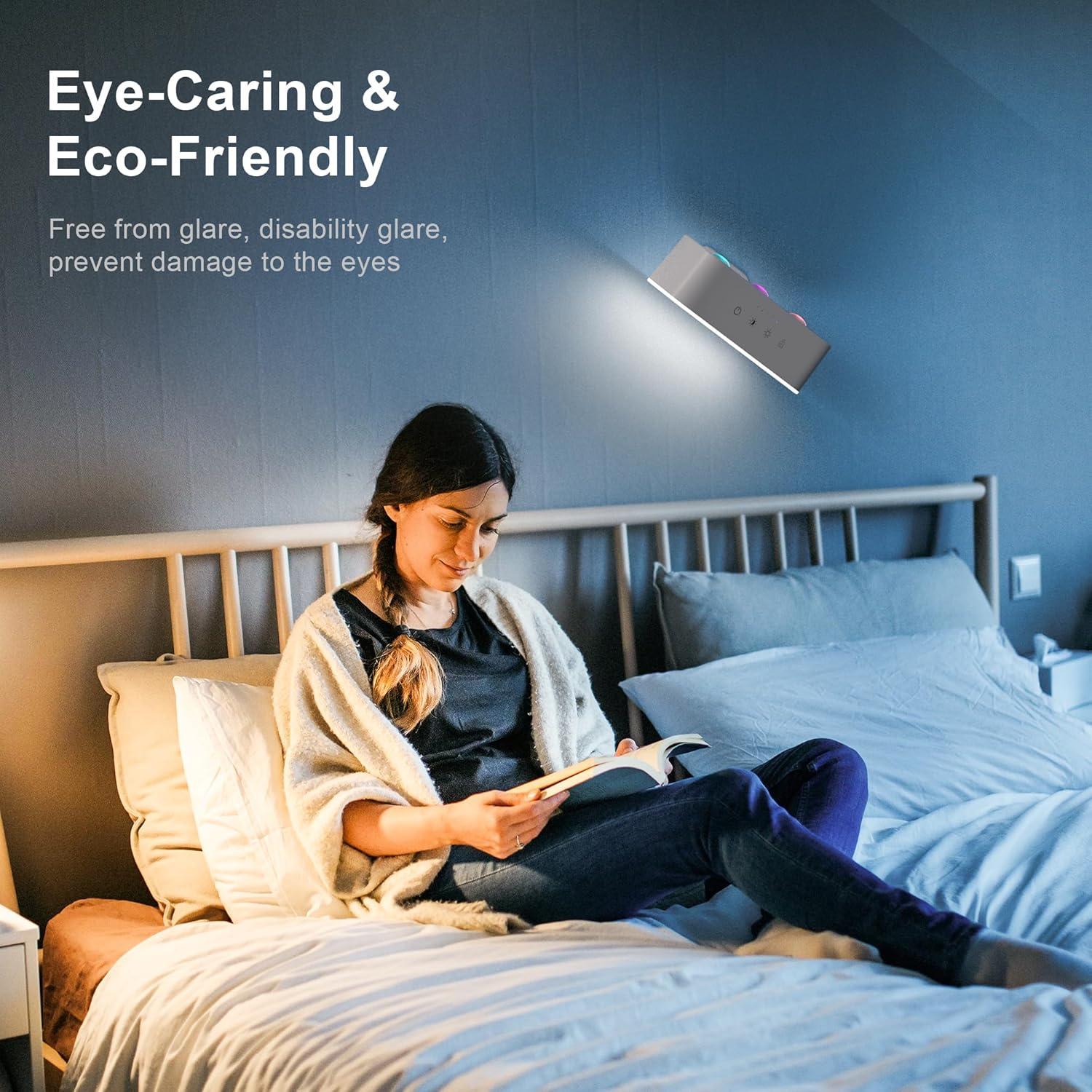 Aplique de Pared Comzler LED Recargable 3 Colores 360°