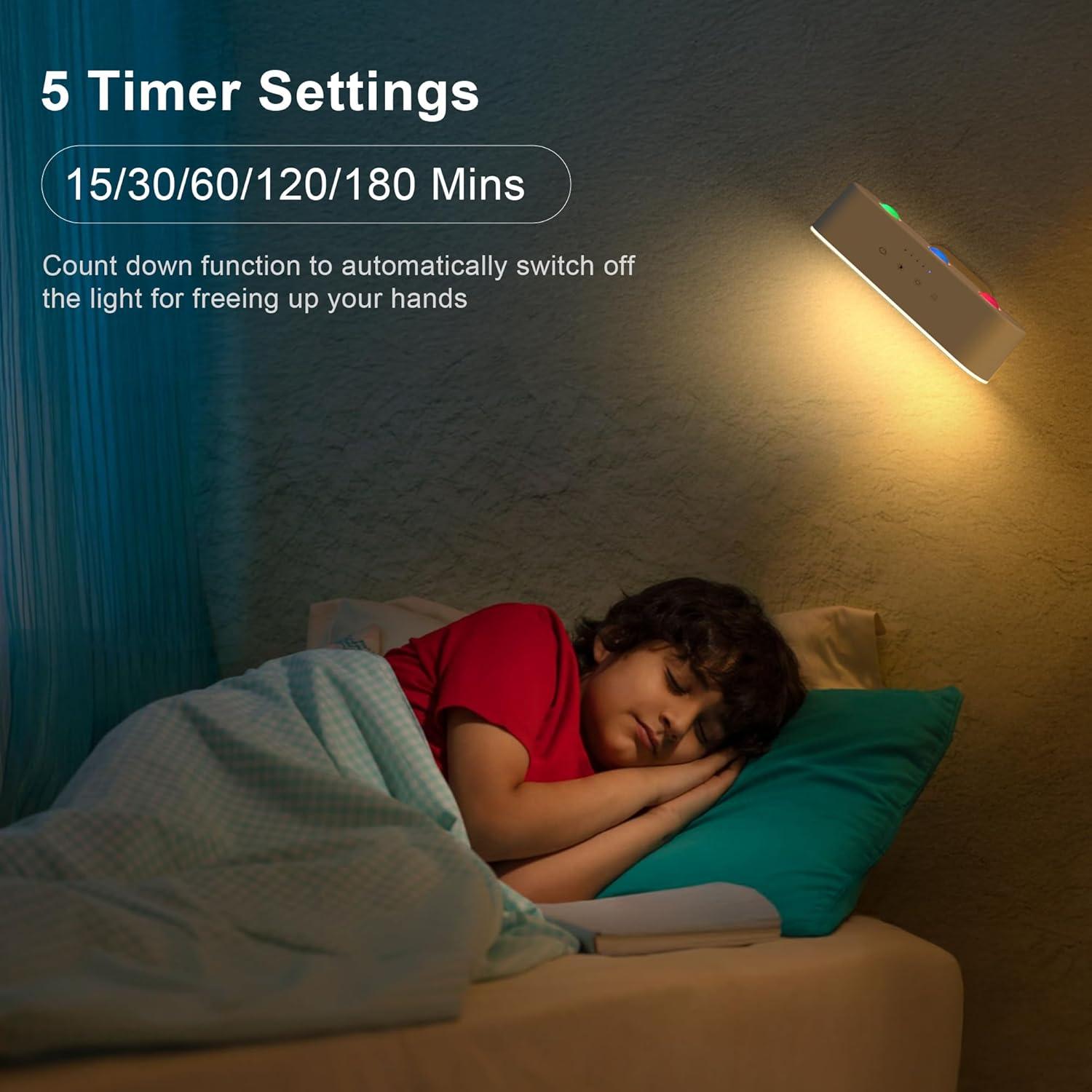 Aplique de Pared Comzler LED Recargable 3 Colores 360°