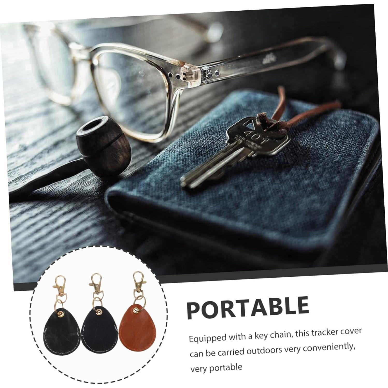 DOITOOL 3pcs Protective Covers Keychain Holder Waterproof Scratch-Resistant Anti-Lost Locators Case for Air Tag