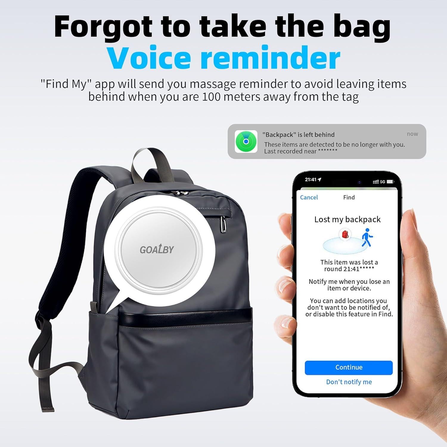 Localizador Bluetooth GOALBY Air Tag para Llaves y Mascotas