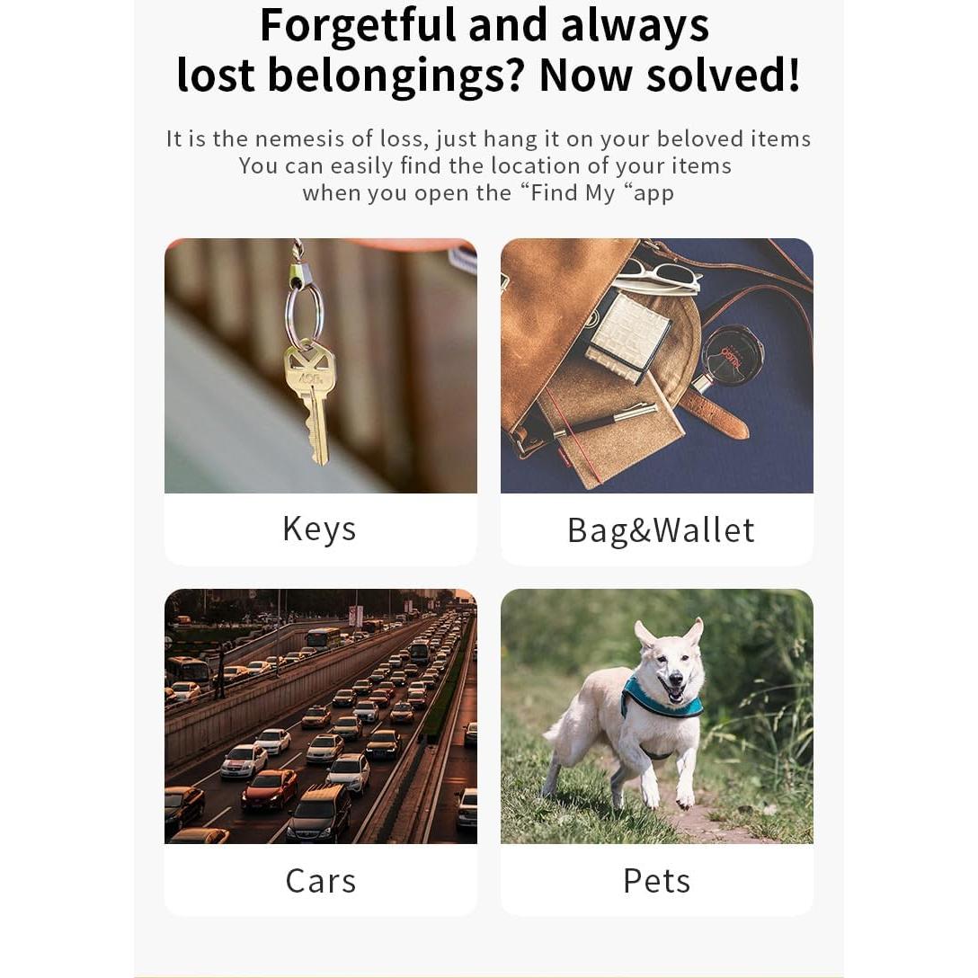 Paquete de 4 Rastreador Bluetooth Gtminan Localizador iOS