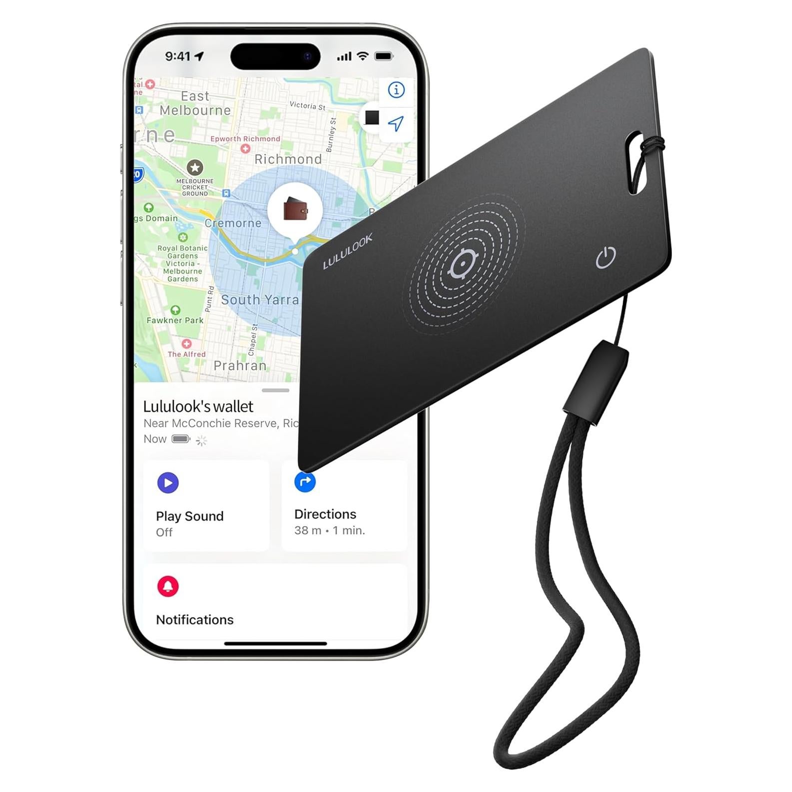 Tarjeta Rastreadora LULULOOK para Cartera, Inalámbrica, IP68