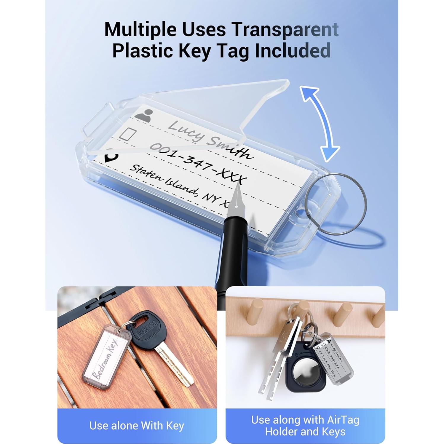 Soporte Seguro AirTag PROfezzion Negro y Azul con Cierre