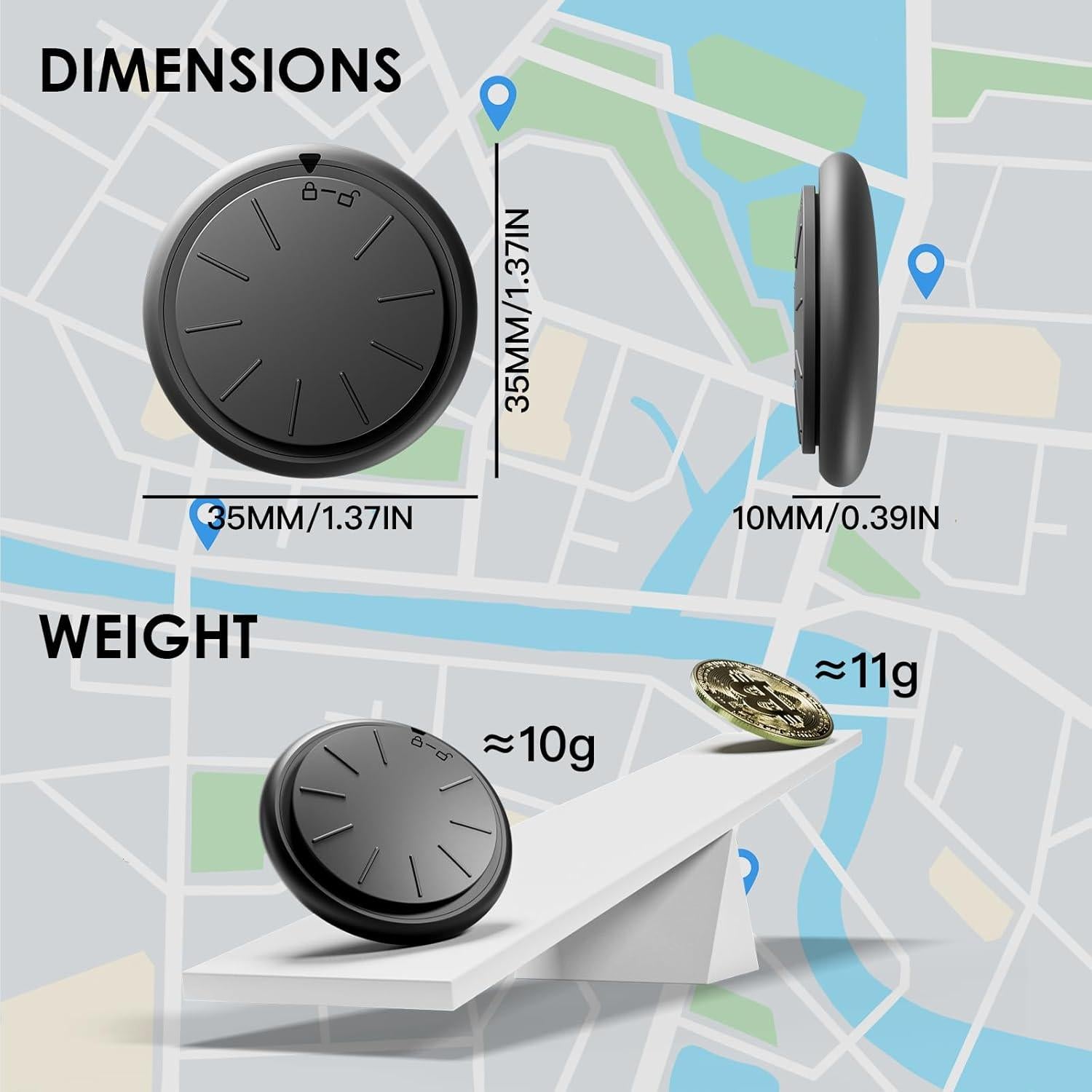 Rastreador GPS HONGTOP para Vehículos 3PCS Sin Suscripción