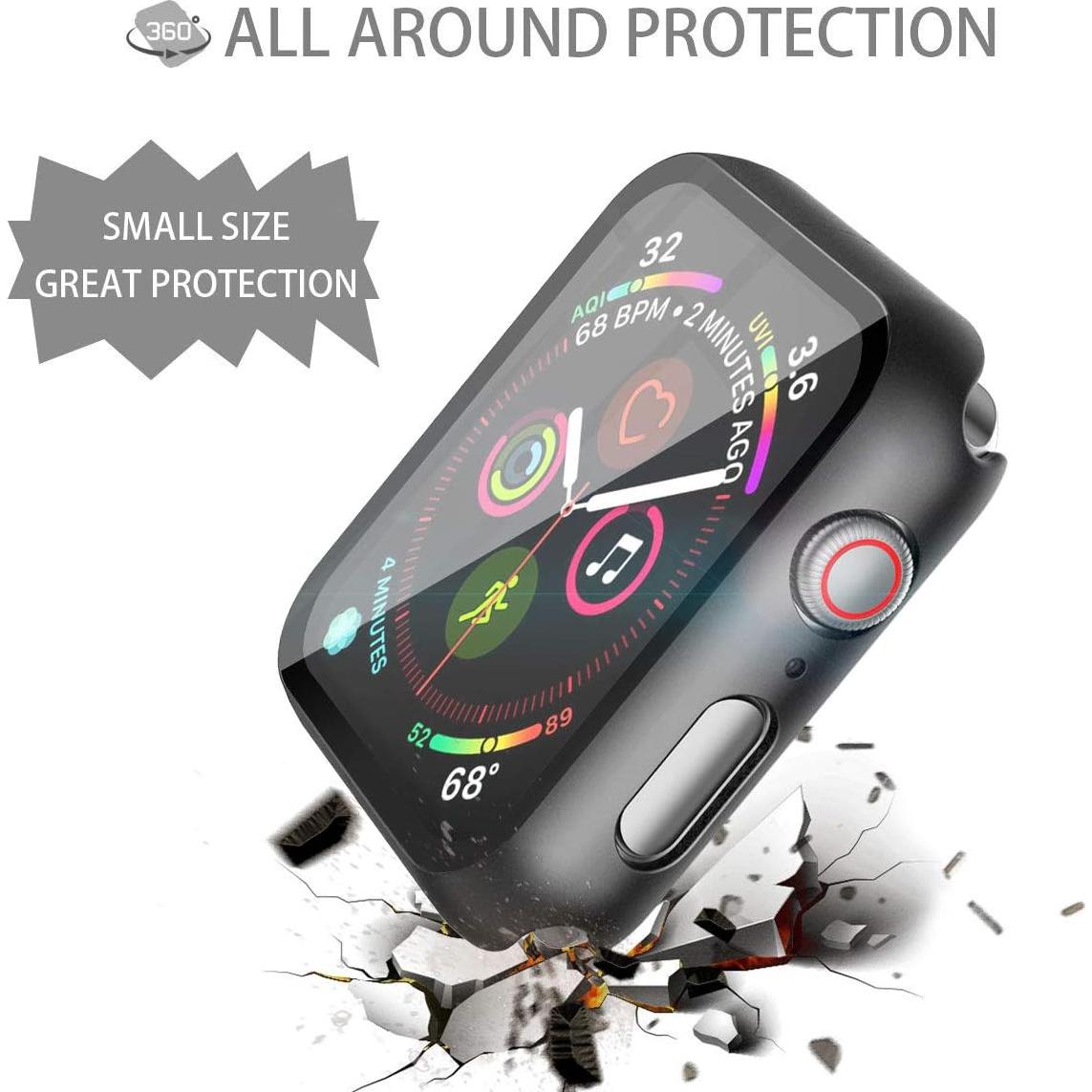 Funda Dura Misxi 2 Pack con Protector para Apple Watch 44mm
