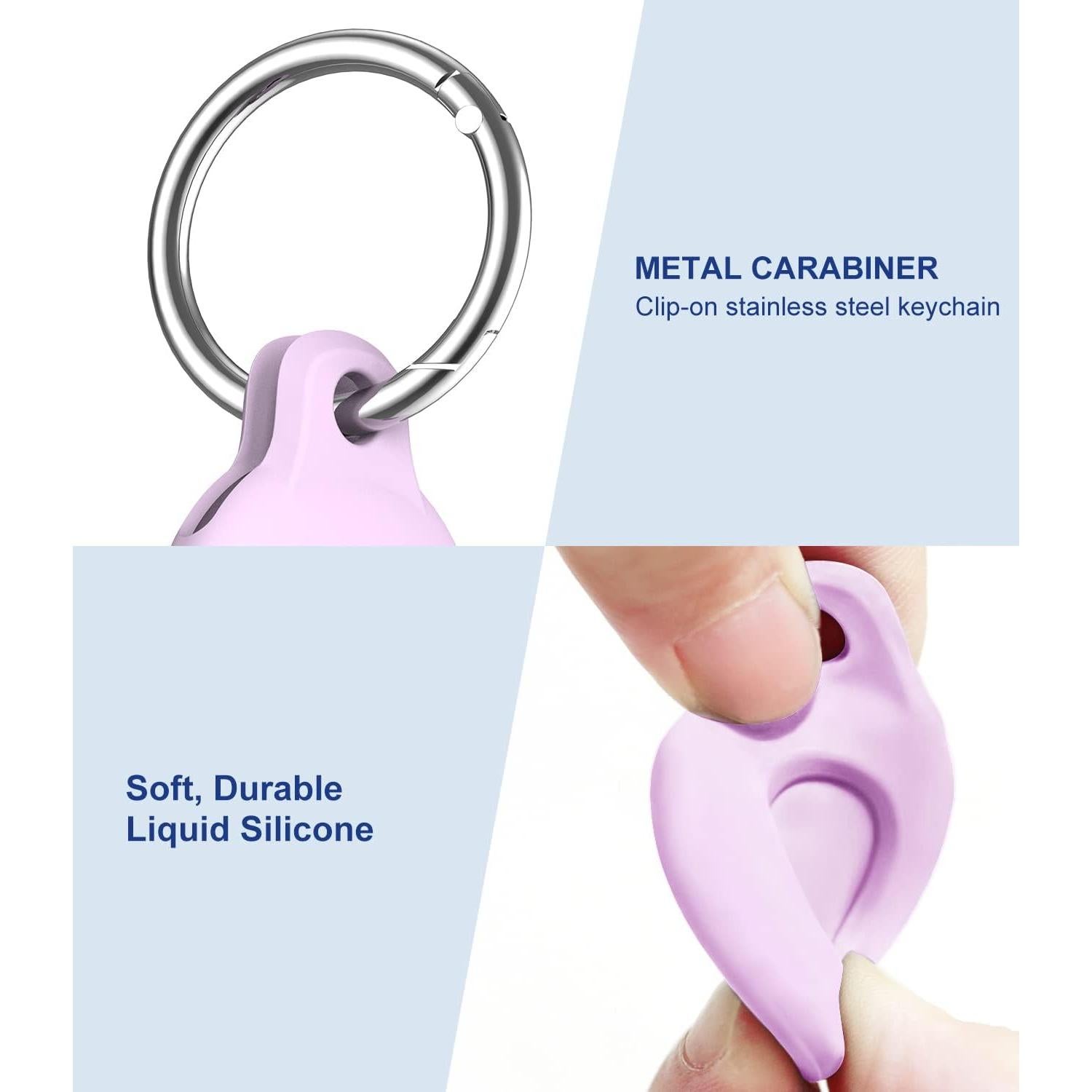 Soporte Llavero Silicona VAGAWEI 4 Pack para AirTag