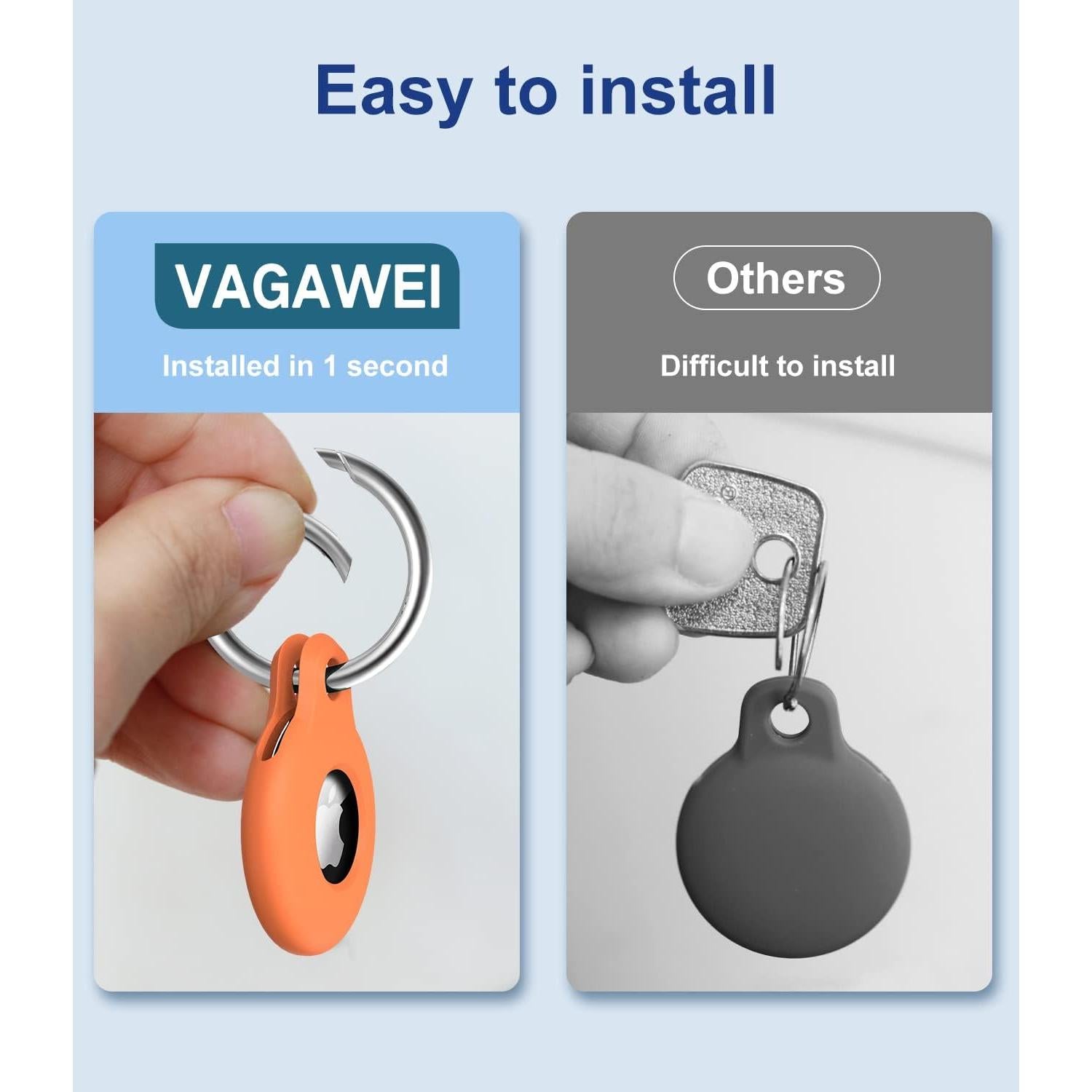 Soporte Llavero Silicona VAGAWEI 4 Pack para AirTag