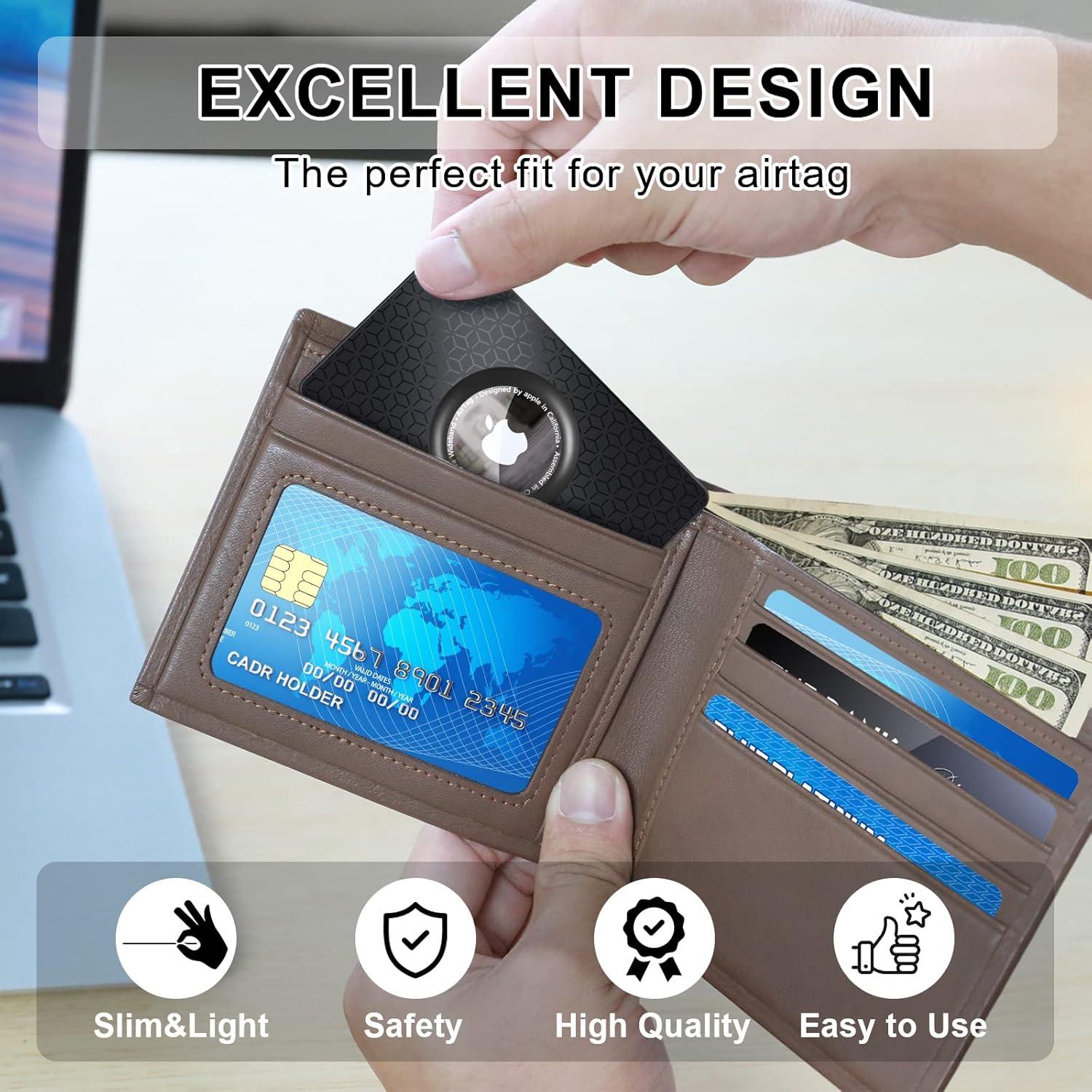 Soporte de billetera Airtag PerfiPro 4 Pack Ultra Delgado