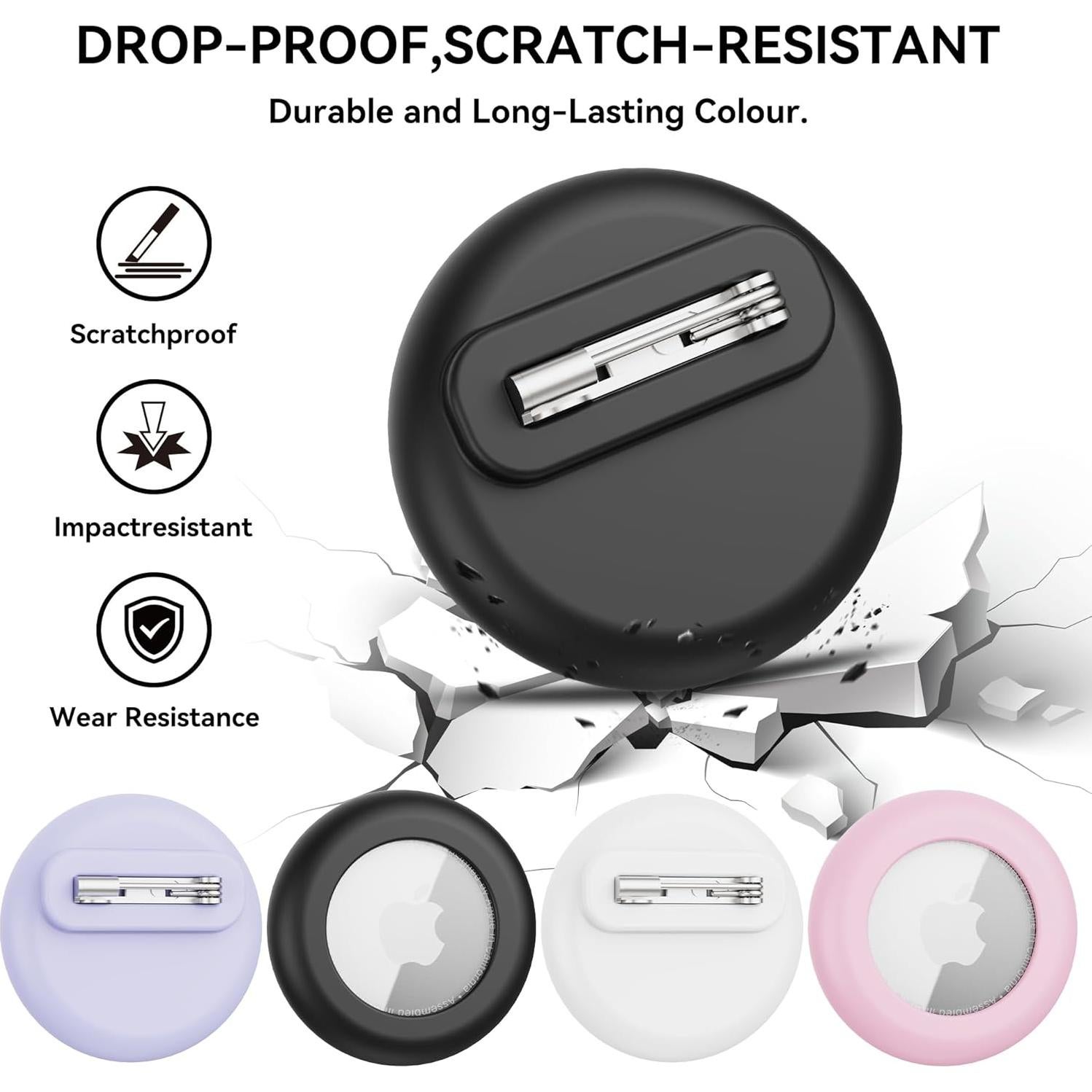 Funda Oculta para AirTag Apple - 4 Pack Niños Silicona