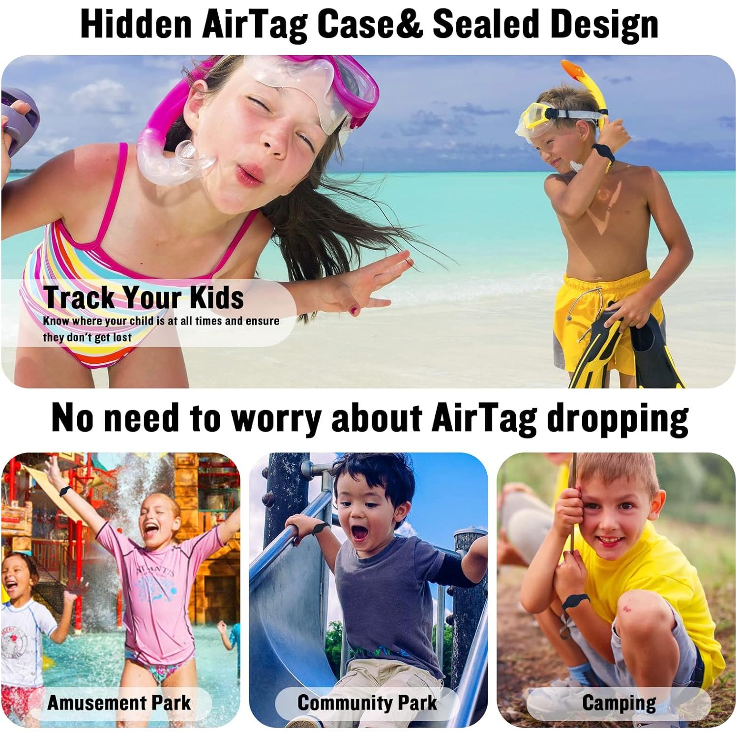 Paquete de 2 pulseras impermeables KAHADI para AirTag