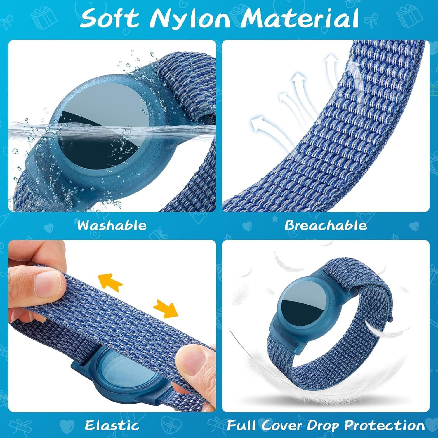 Pulsera Impermeable Ztobny para Air Tag Niños 2 Piezas