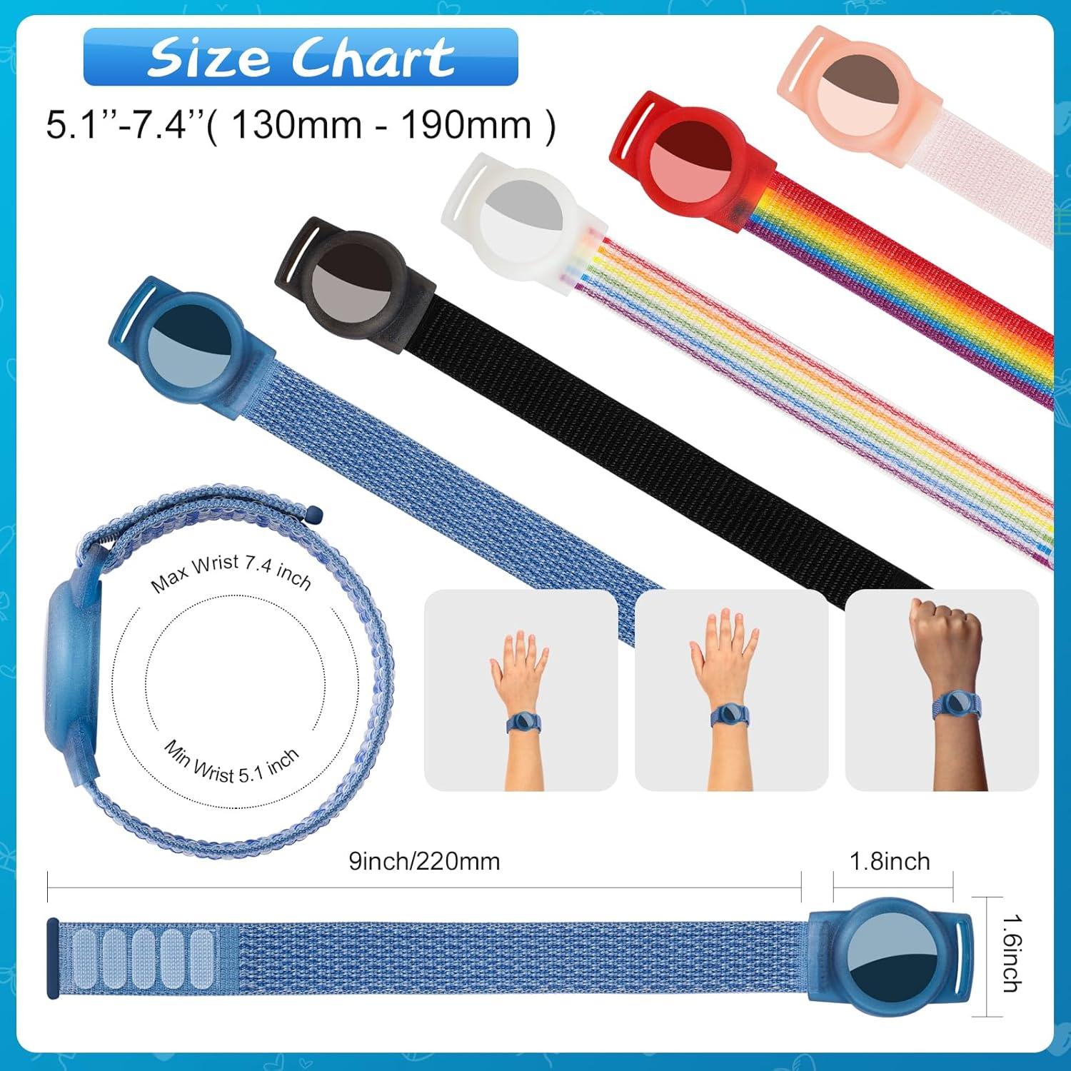 Pulsera Impermeable Ztobny para Air Tag Niños 2 Piezas