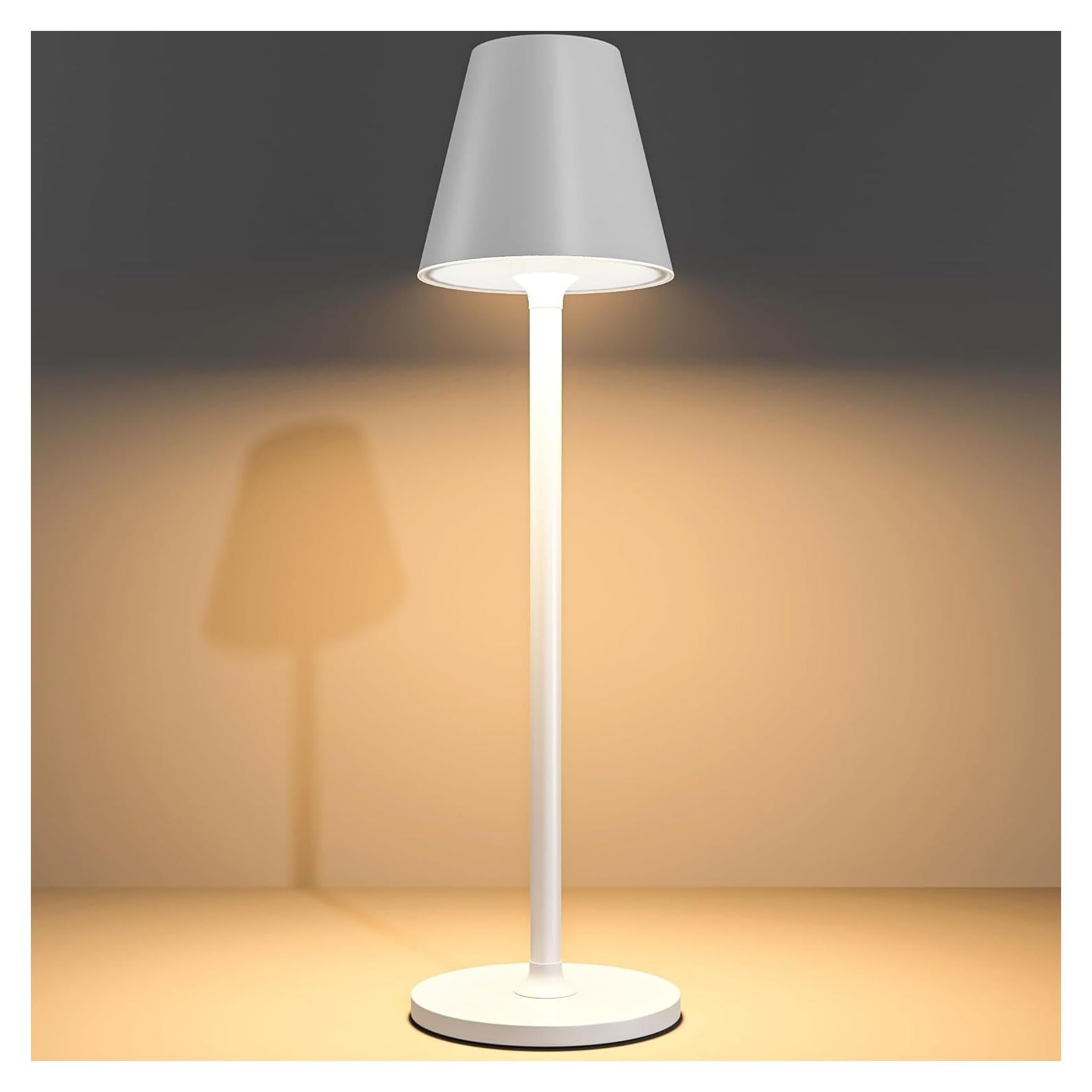 Lámpara de Mesa LED Timjorman Blanca Batería 5000mAh