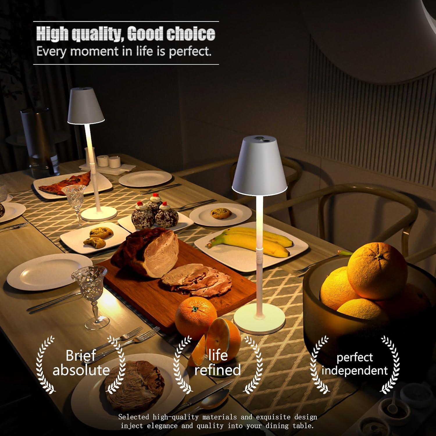 Lámpara de Mesa LED Timjorman Blanca Batería 5000mAh