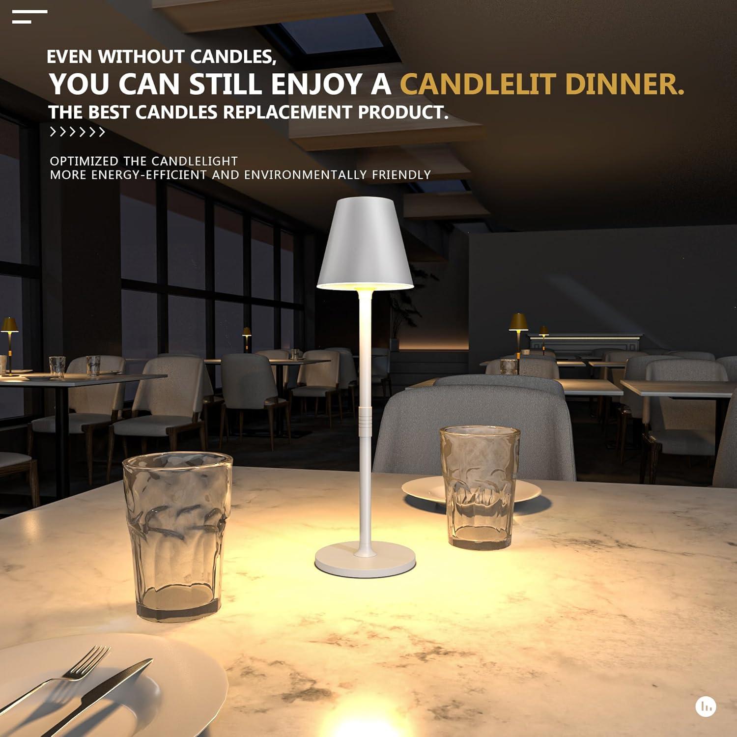 Lámpara de Mesa LED Timjorman Blanca Batería 5000mAh