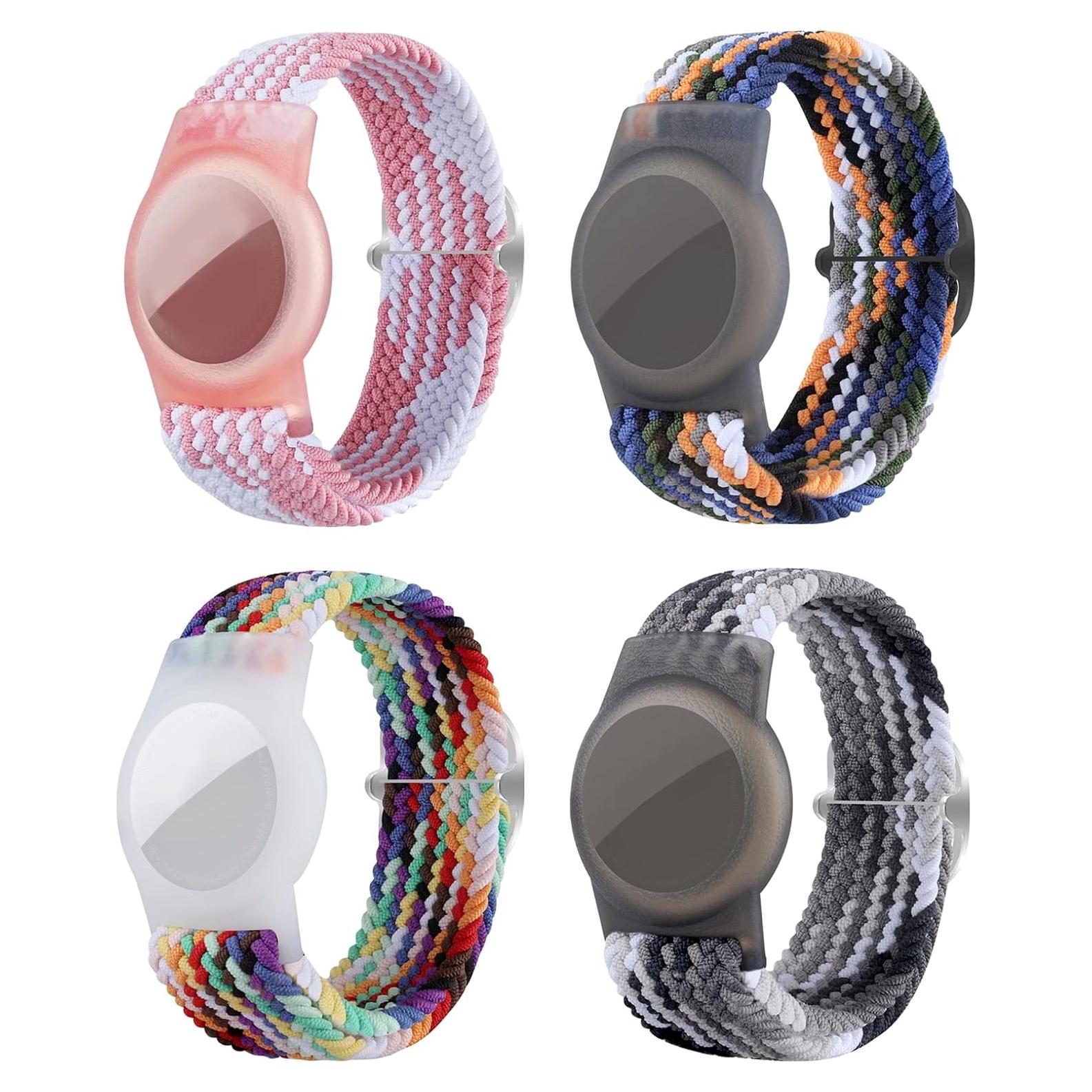 Paquete de 4 Pulseras Ajustables para AirTag XSUIOY