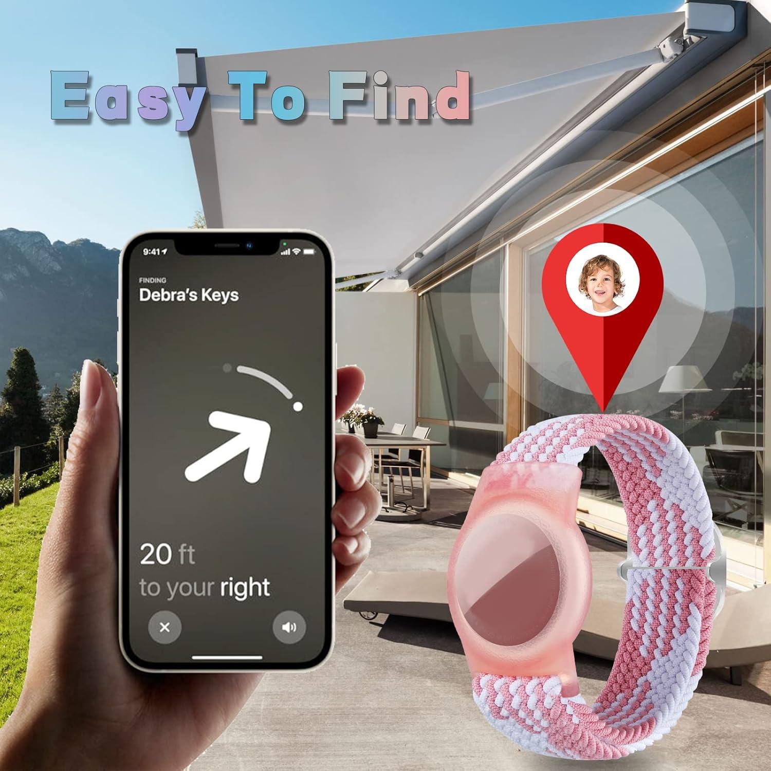 Paquete de 4 Pulseras Ajustables para AirTag XSUIOY