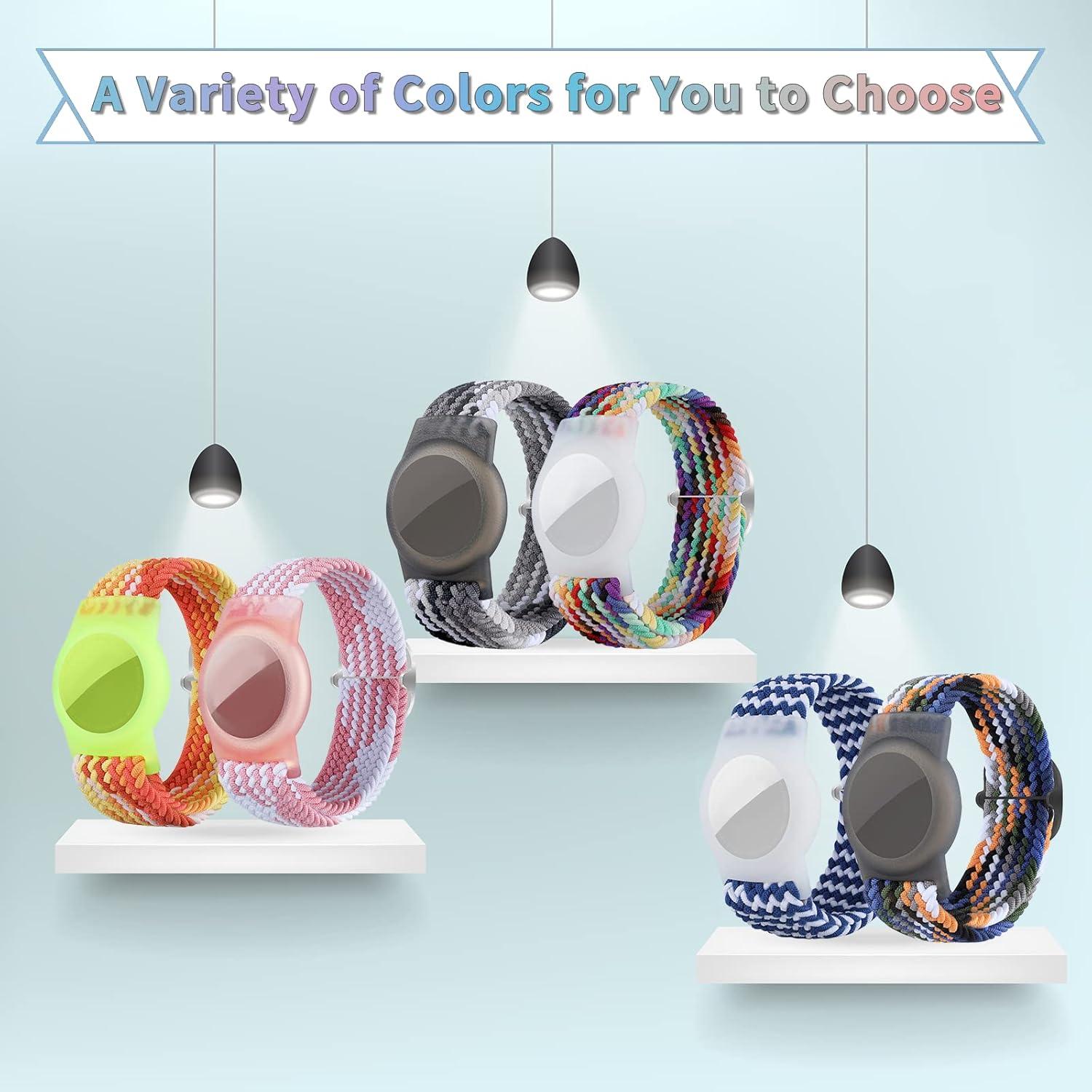 Paquete de 4 Pulseras Ajustables para AirTag XSUIOY