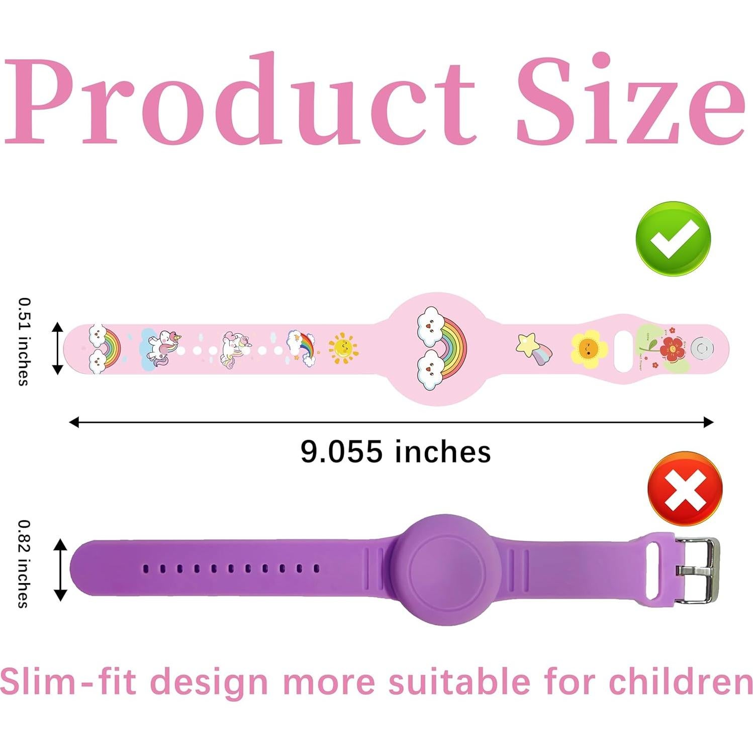 Pulseras Impermeables R-fun para Air Tag 2 Pack Caricatura