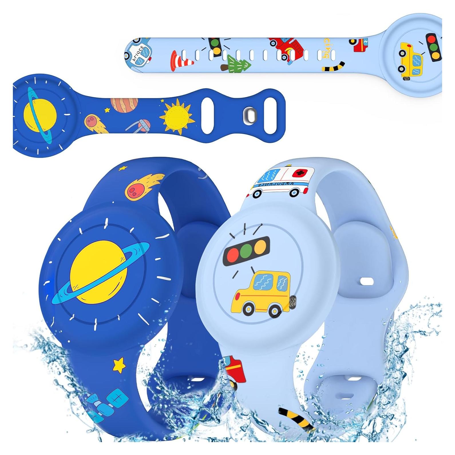Paquete 2 Pulseras Impermeables Ekoonpft para AirTag Niños