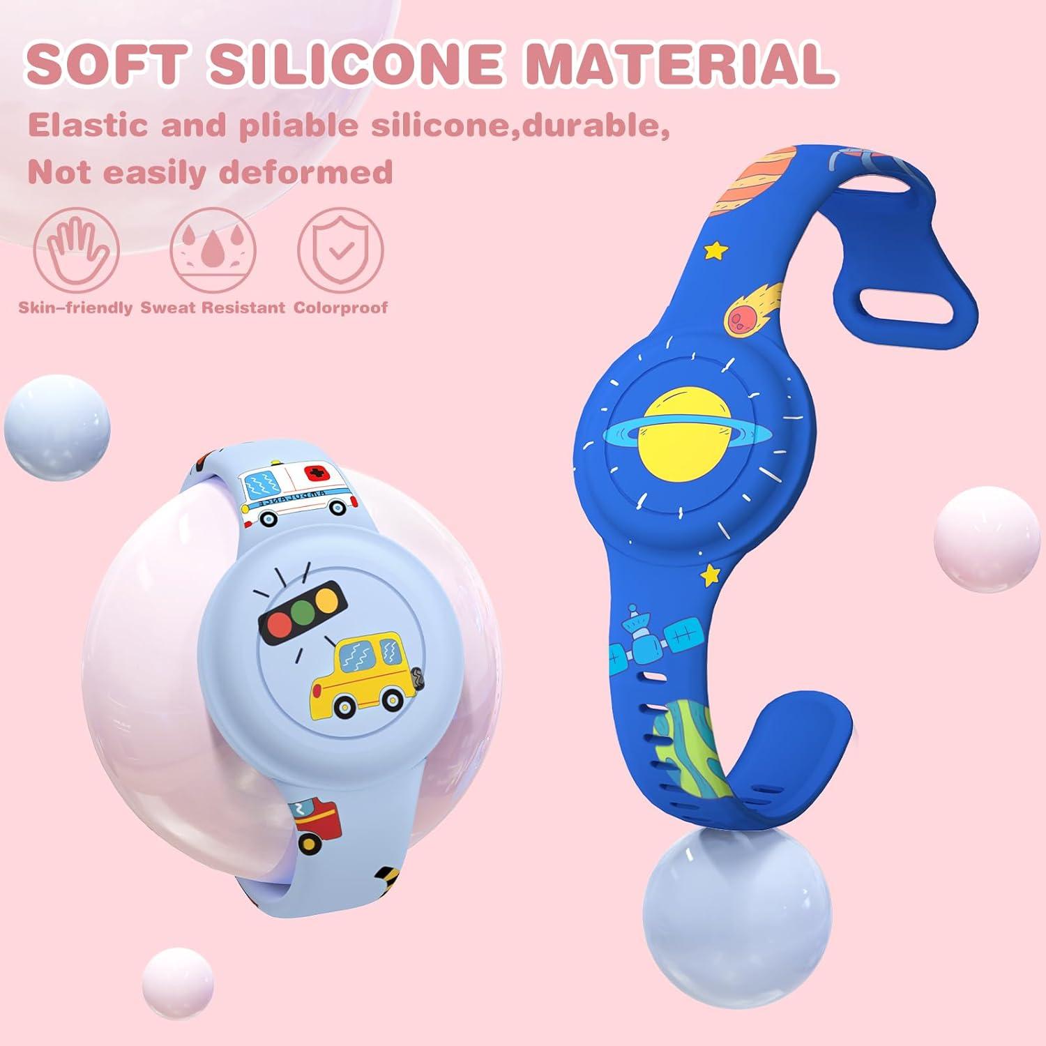 Paquete 2 Pulseras Impermeables Ekoonpft para AirTag Niños