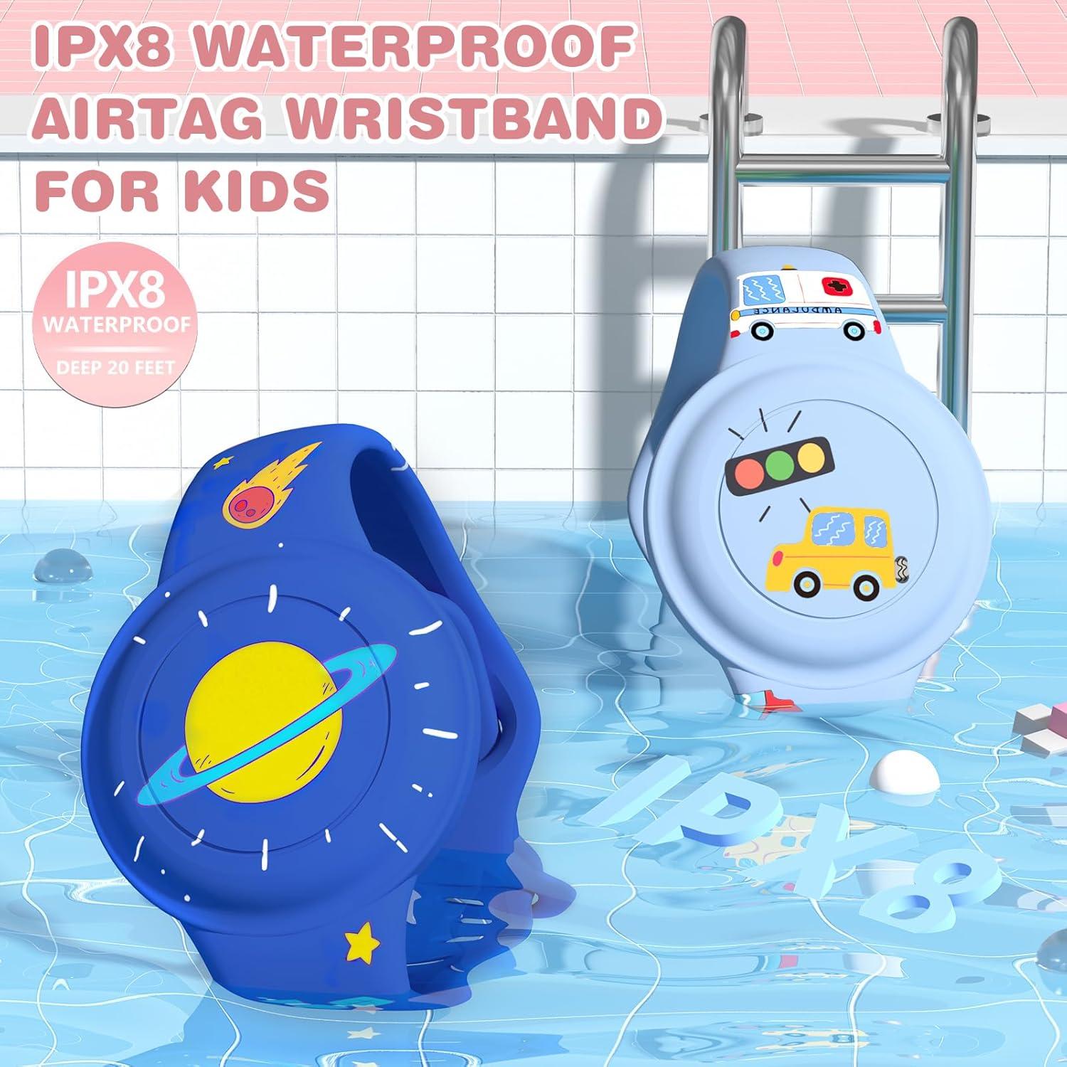 Paquete 2 Pulseras Impermeables Ekoonpft para AirTag Niños