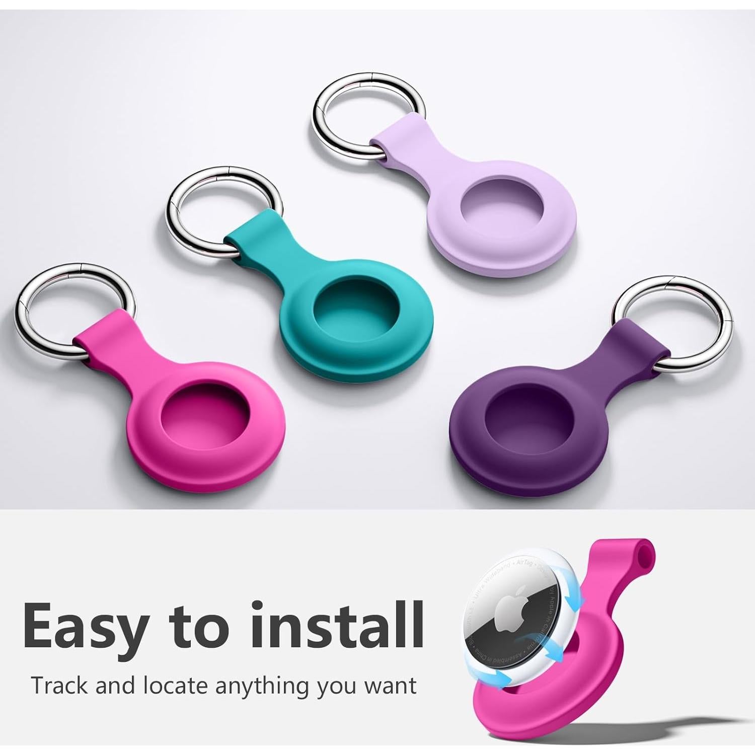 Funda Protectora para AirTag Lerobo 4 Pack Silicona