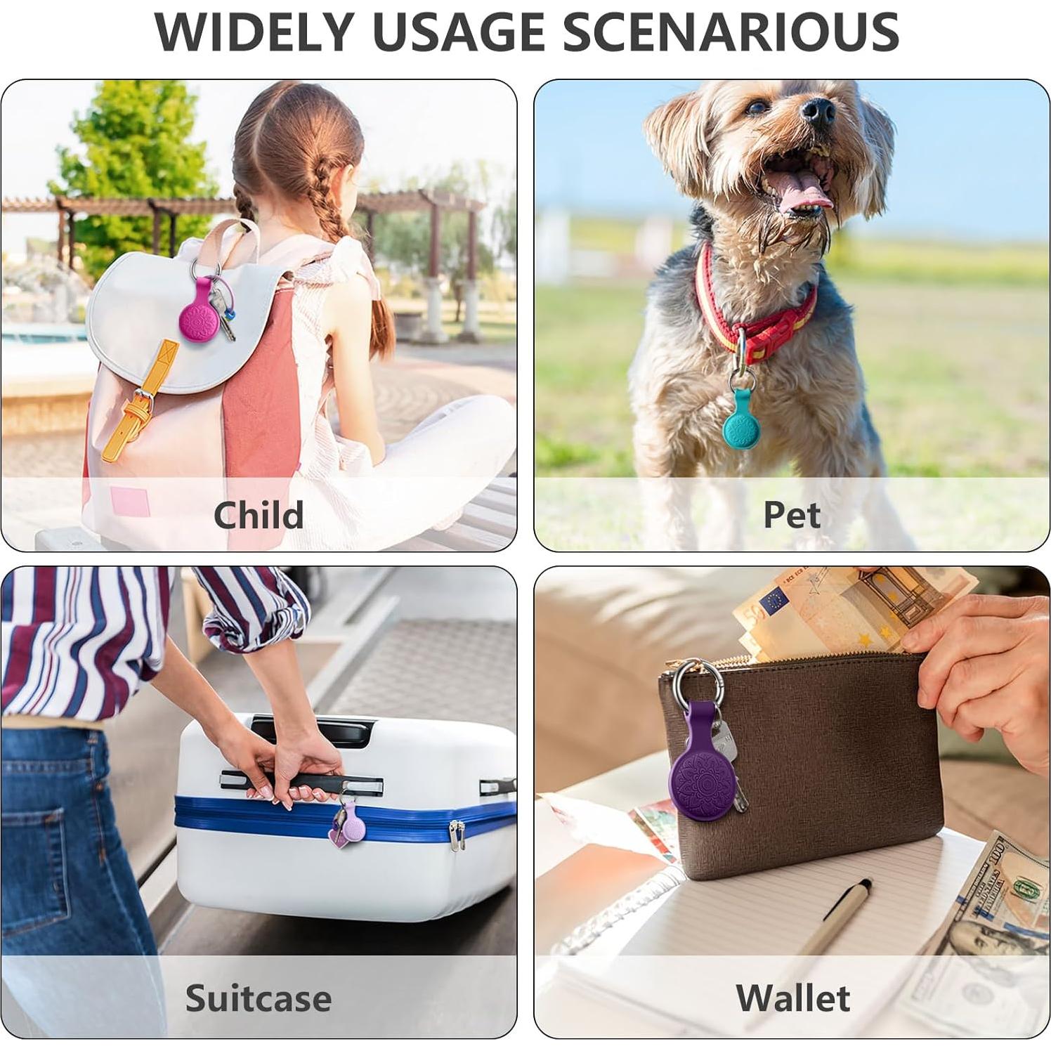 Funda Protectora para AirTag Lerobo 4 Pack Silicona