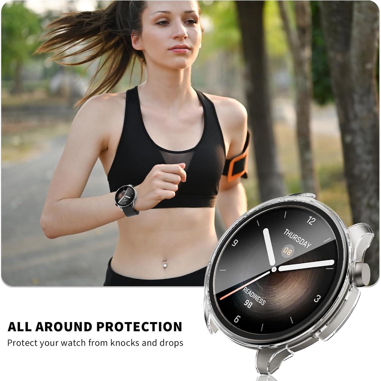 Funda Protectora para Reloj Amazfit Balance - 4 Pack PC y Vidrio