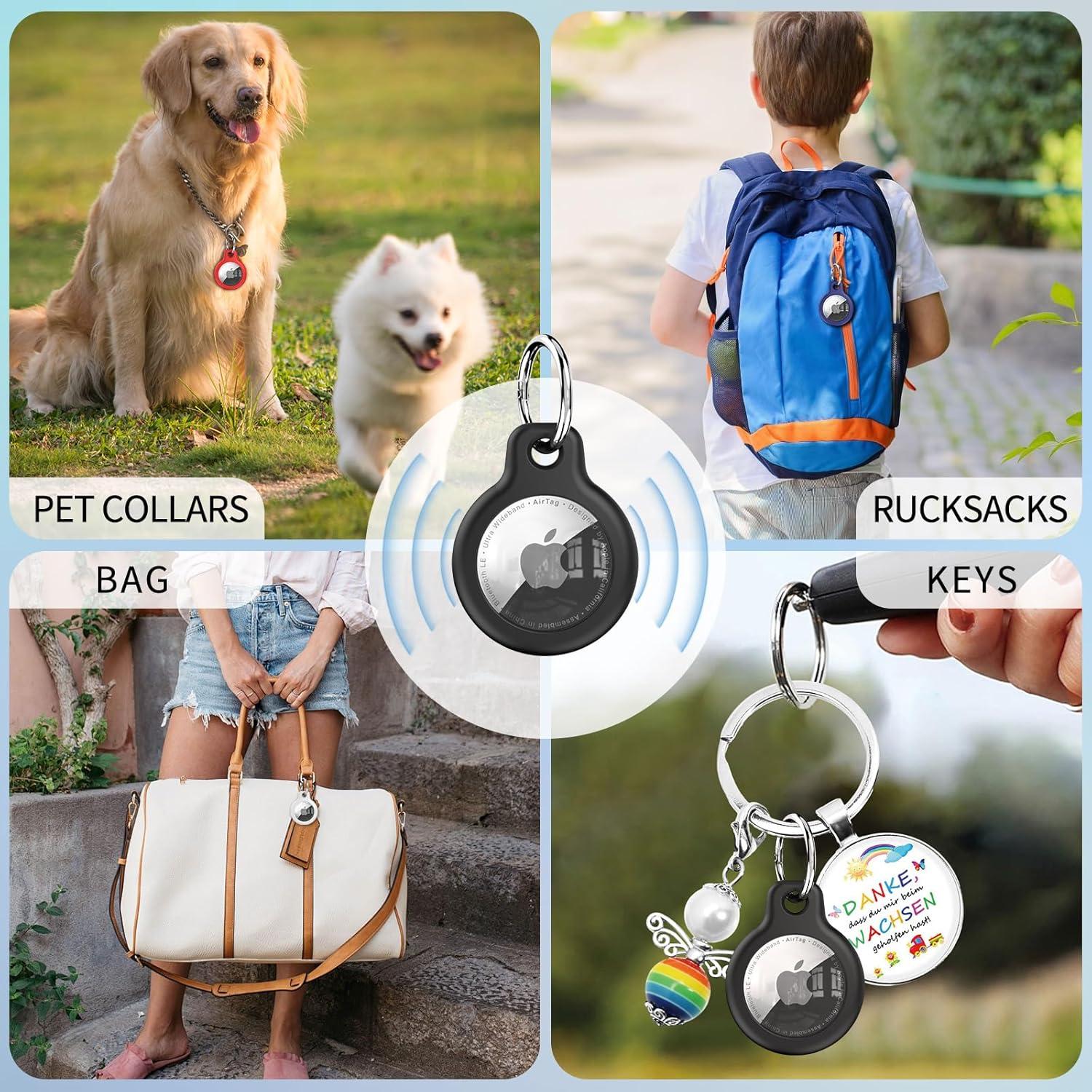 Inesore 4 Fundas Protectores para AirTag Impermeables