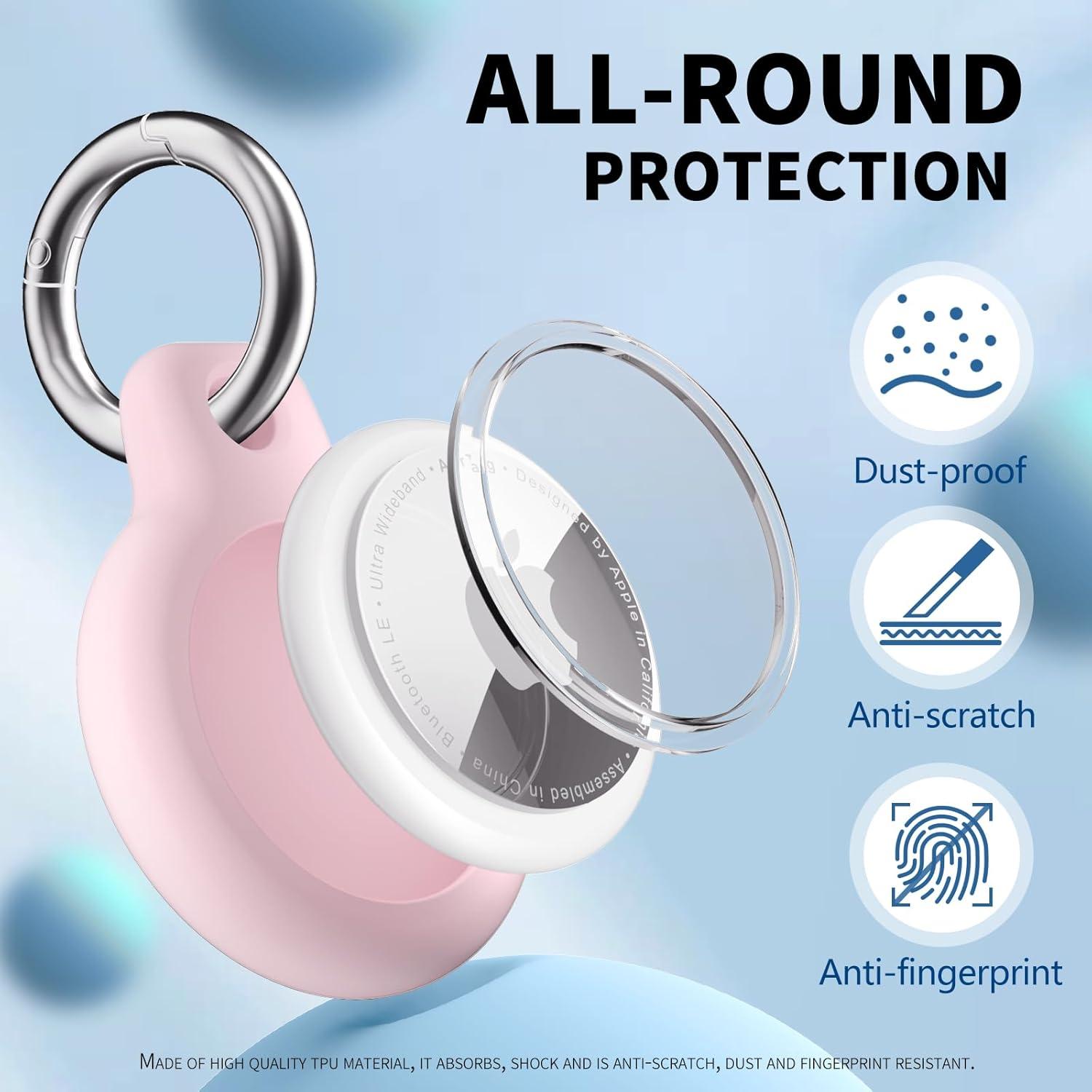 Inesore 4 Fundas Protectores para AirTag Impermeables